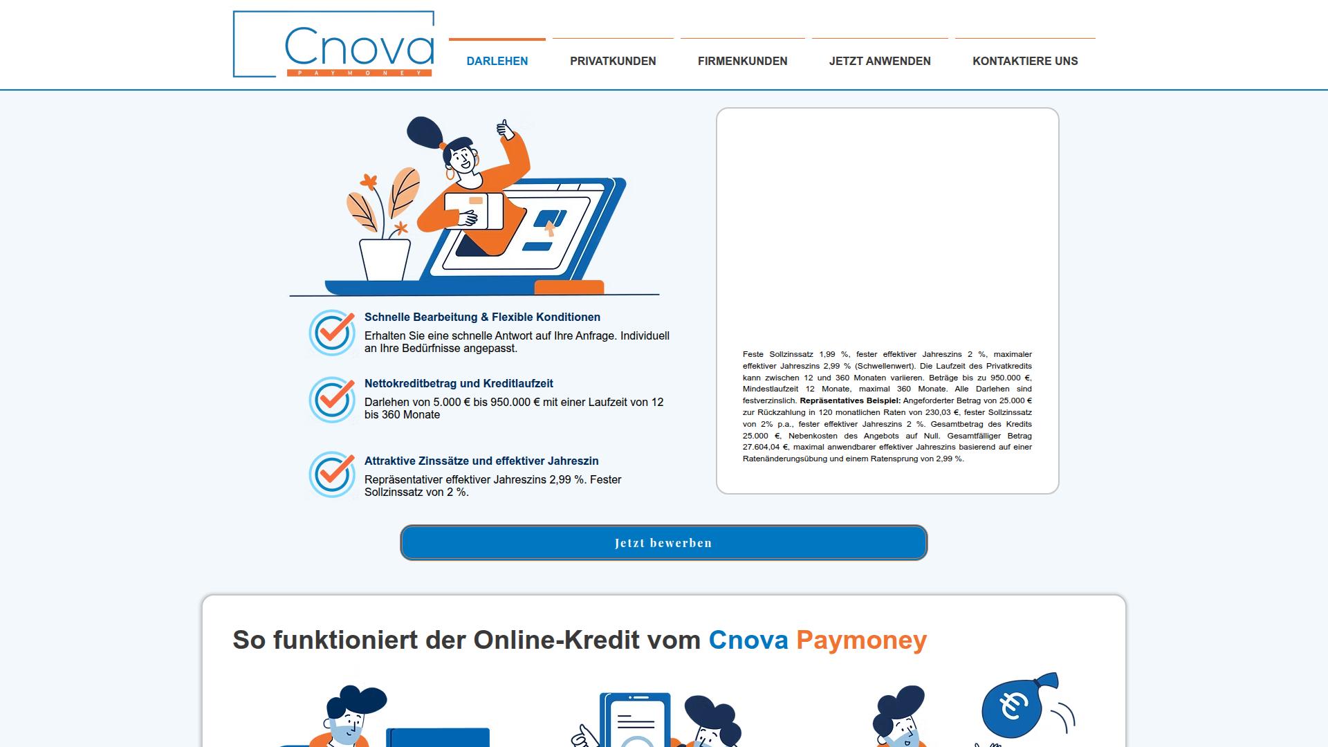 Screenshot de-cnovapaymoney.org