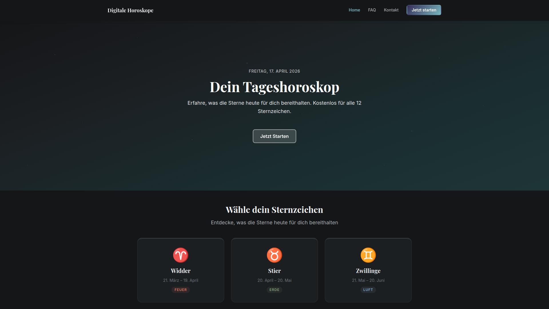 Screenshot digitale-horoskope.de
