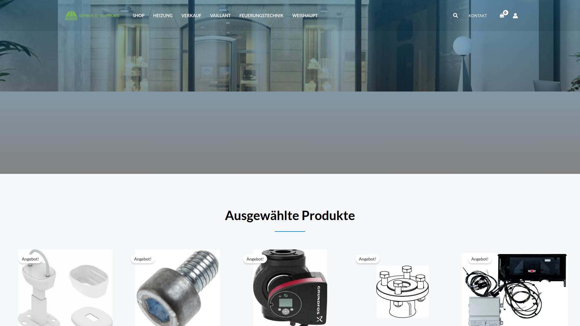 Screenshot diybuildsupplies.com
