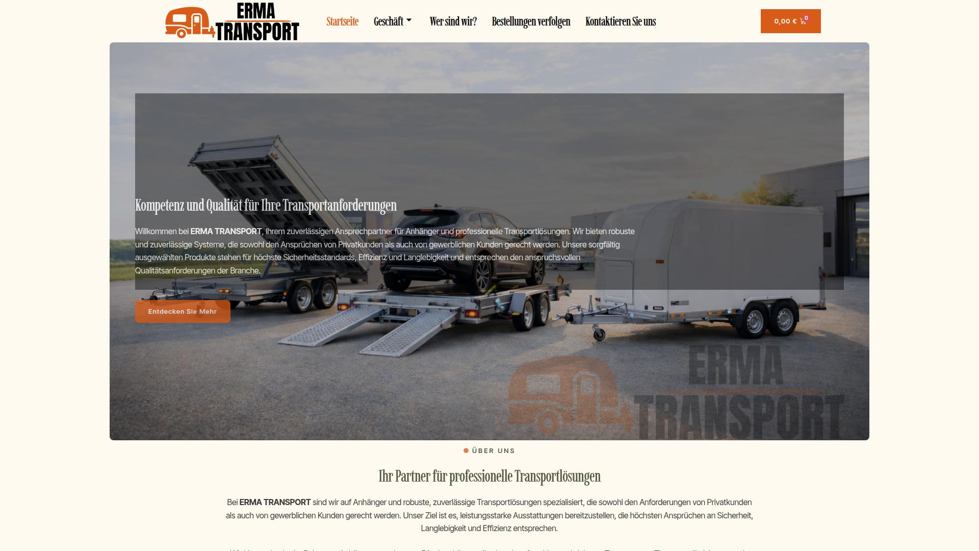 Screenshot ermatransport.com