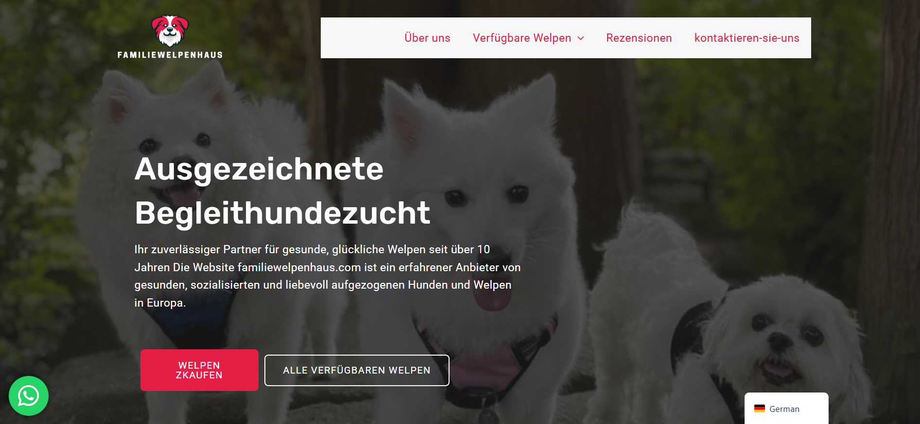 Screenshot familiewelpenhaus.com
