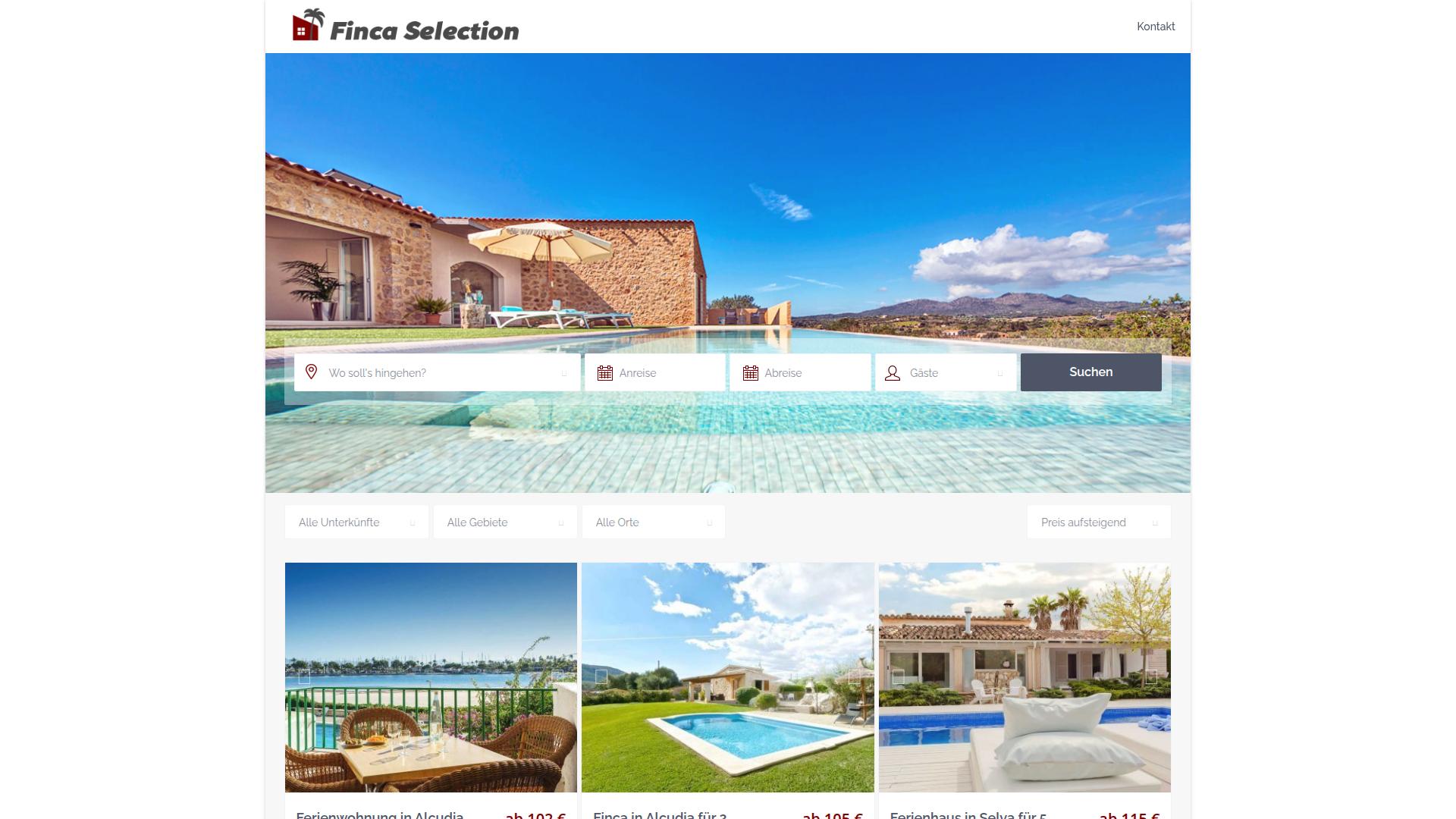 Screenshot finca-selection.com