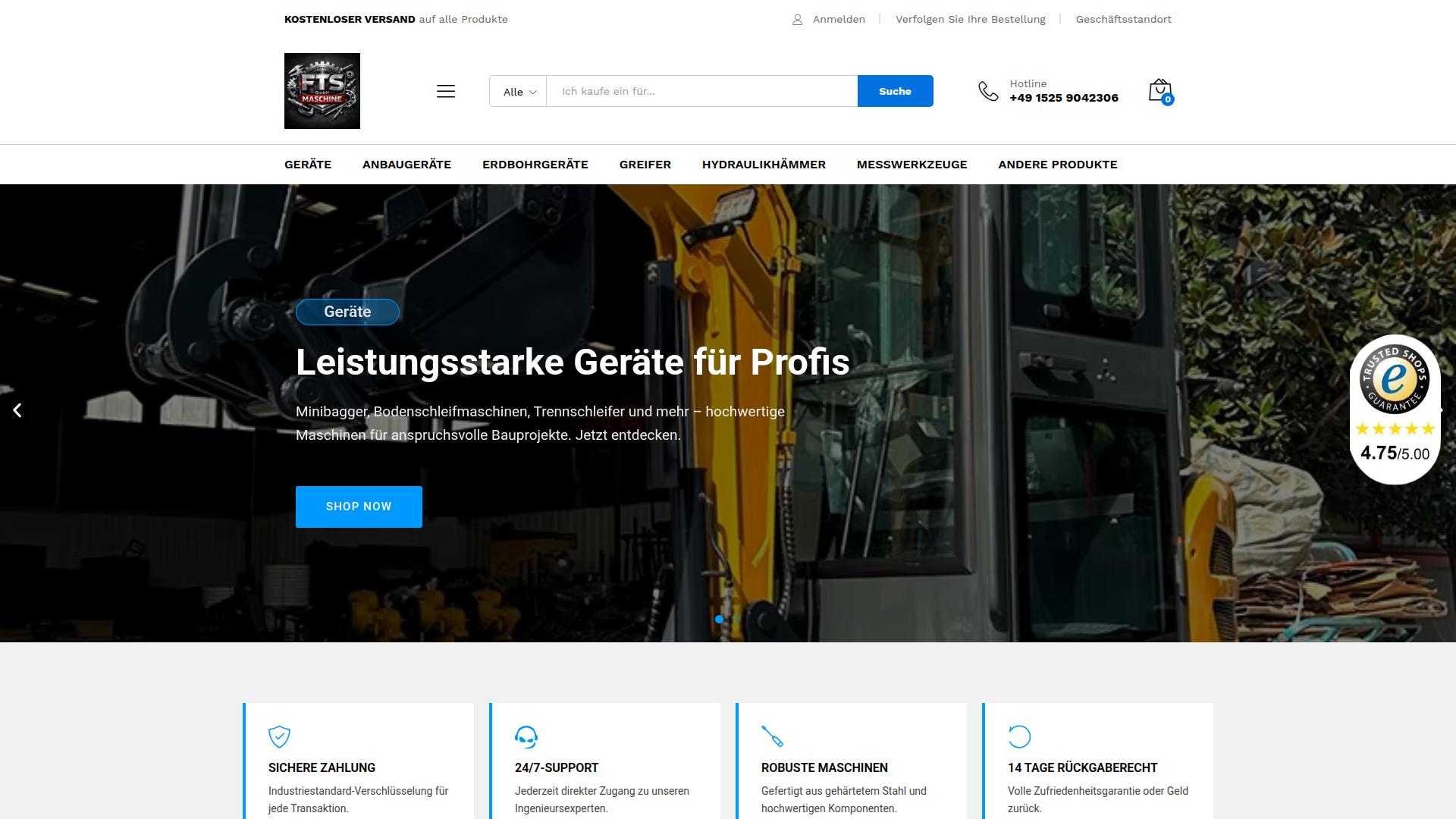 Screenshot fts-gmbhmaschine.com