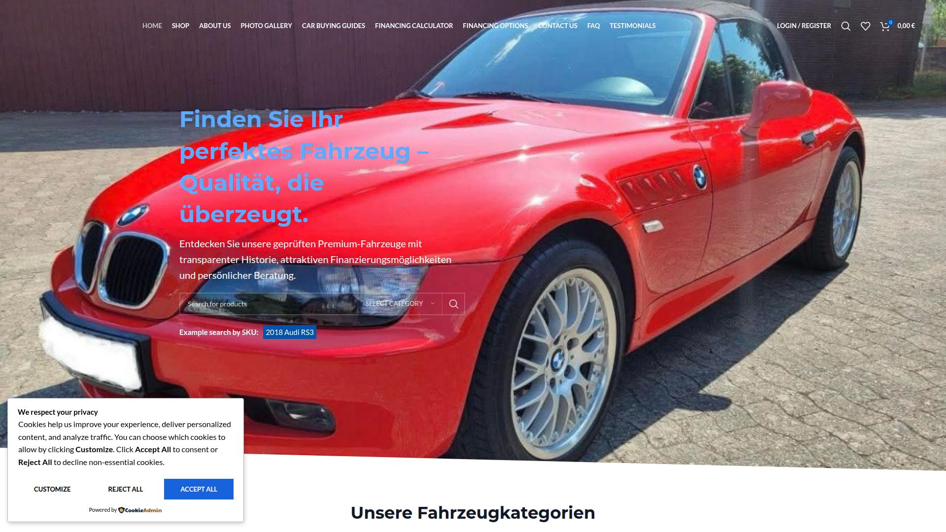 Screenshot gebrauchtwagenzuverkaufen.com