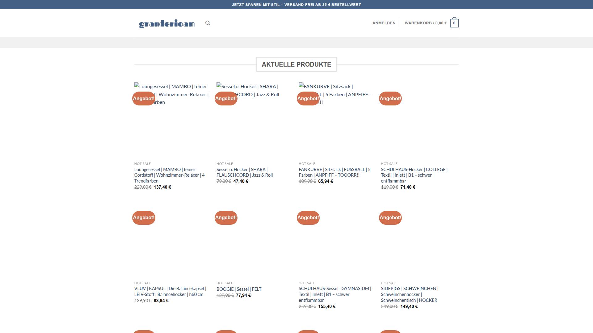 Screenshot granderioam.com