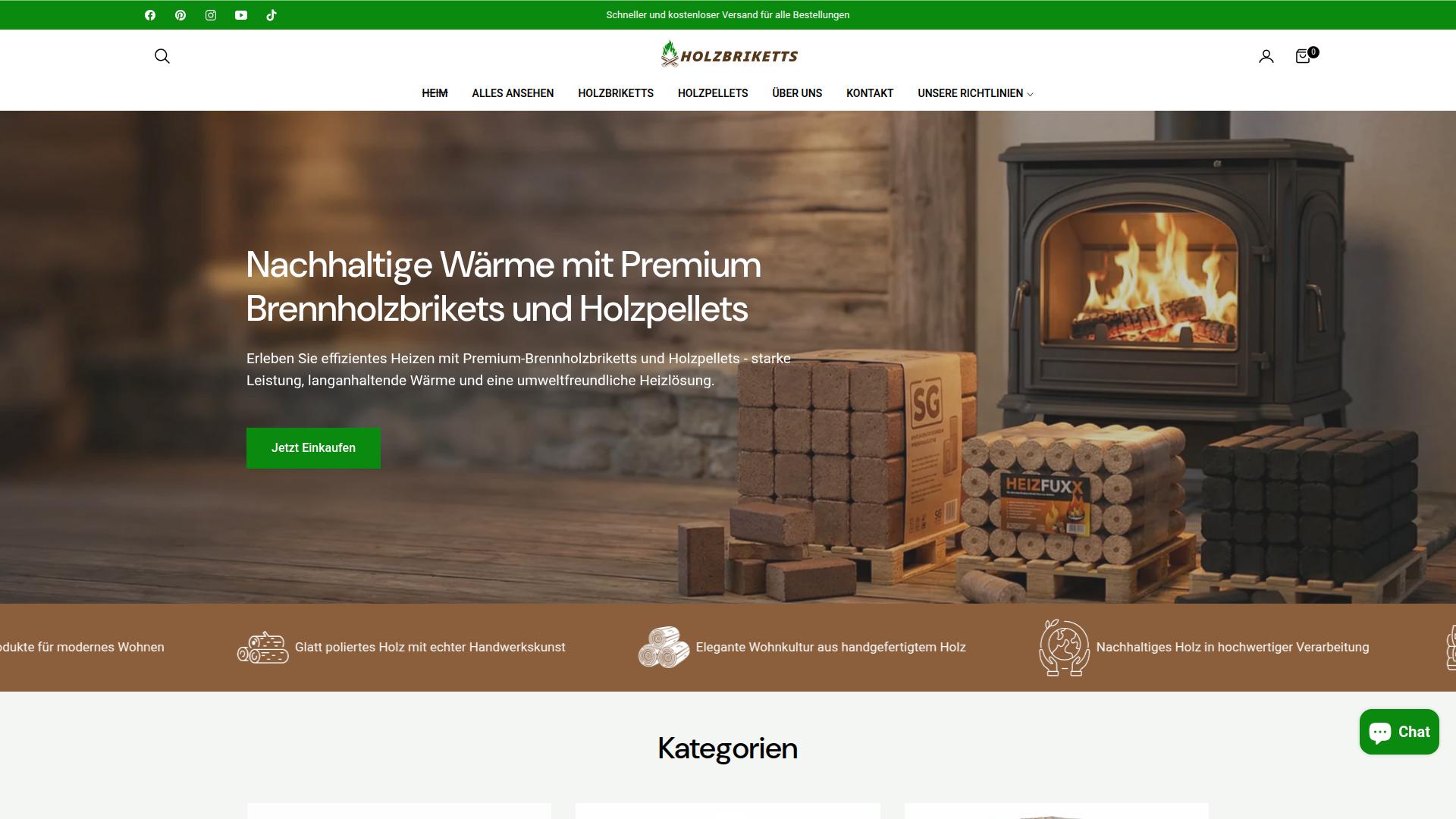 Screenshot heizholzbrikett.de