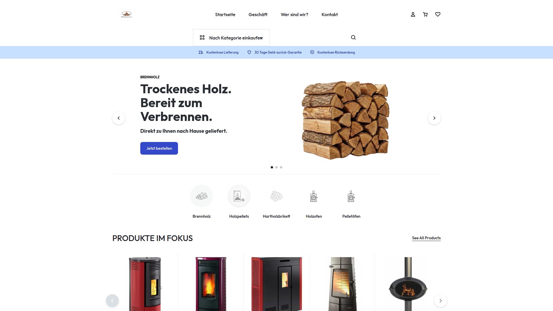 Screenshot holzera.de