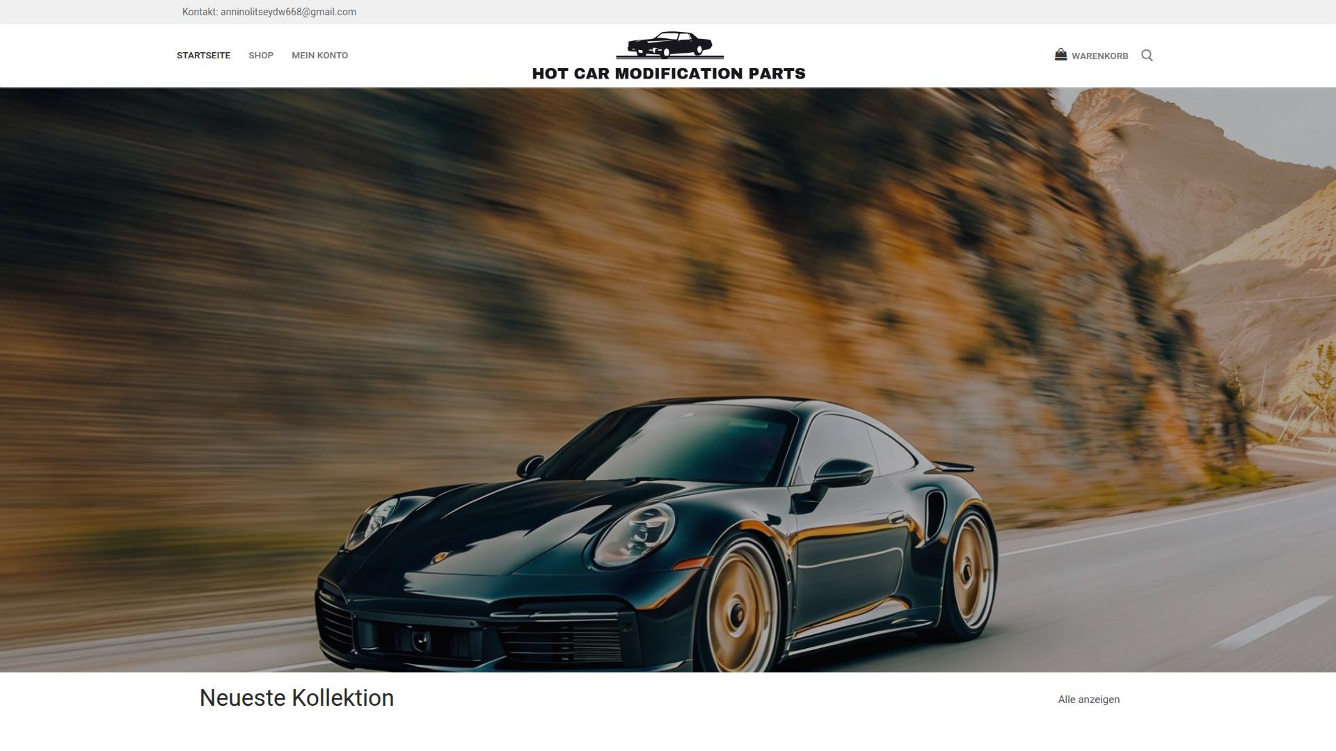 Screenshot hotcarmodificationparts.com