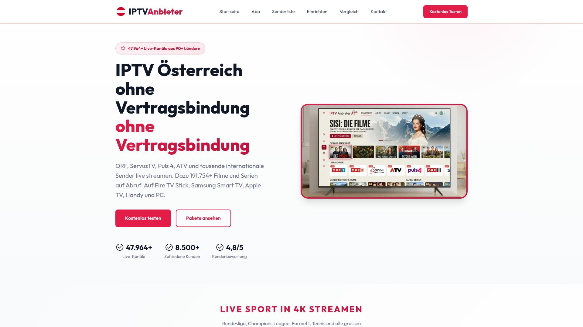 Screenshot iptvanbieter.at