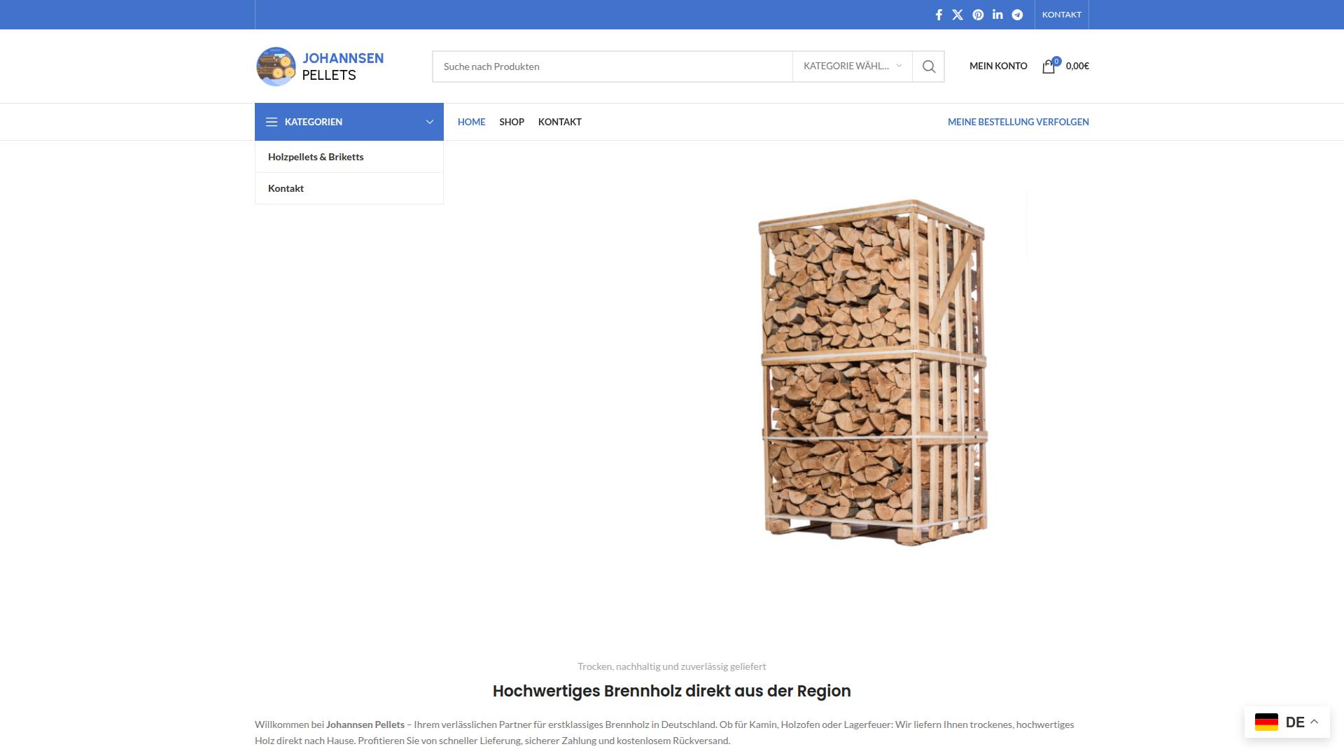 Screenshot johannsenpellets.eu
