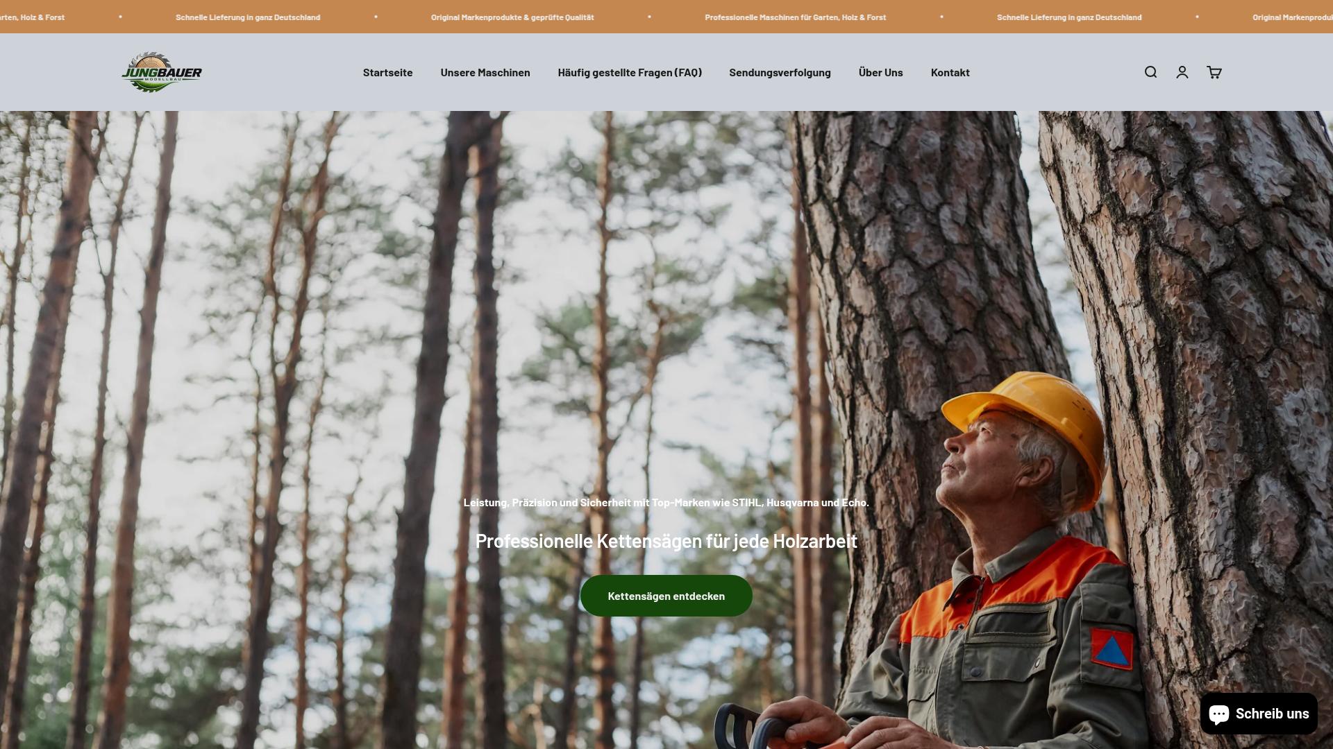 Screenshot jungbauermodellbau.de