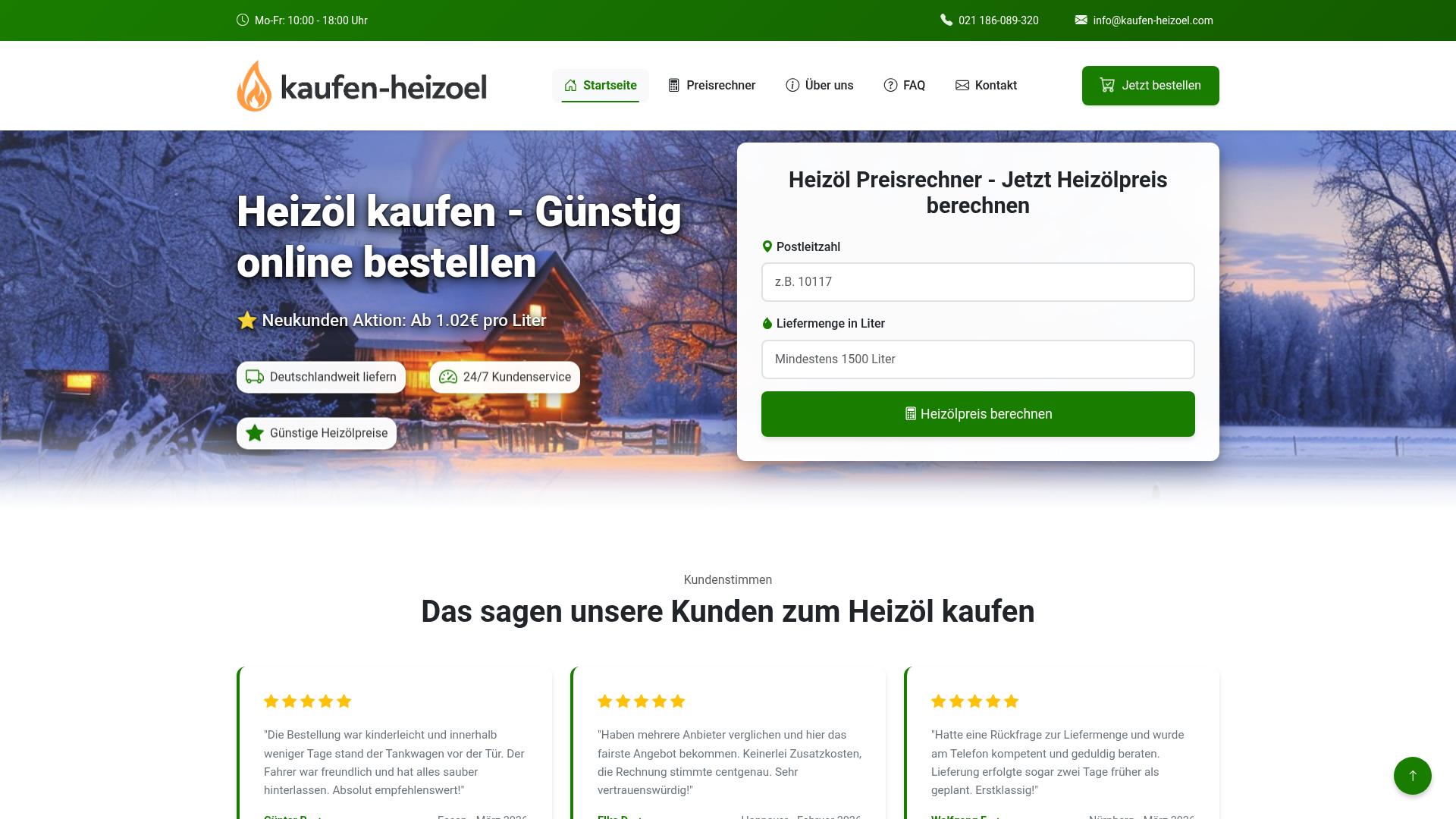 Screenshot kaufen-heizoel.com