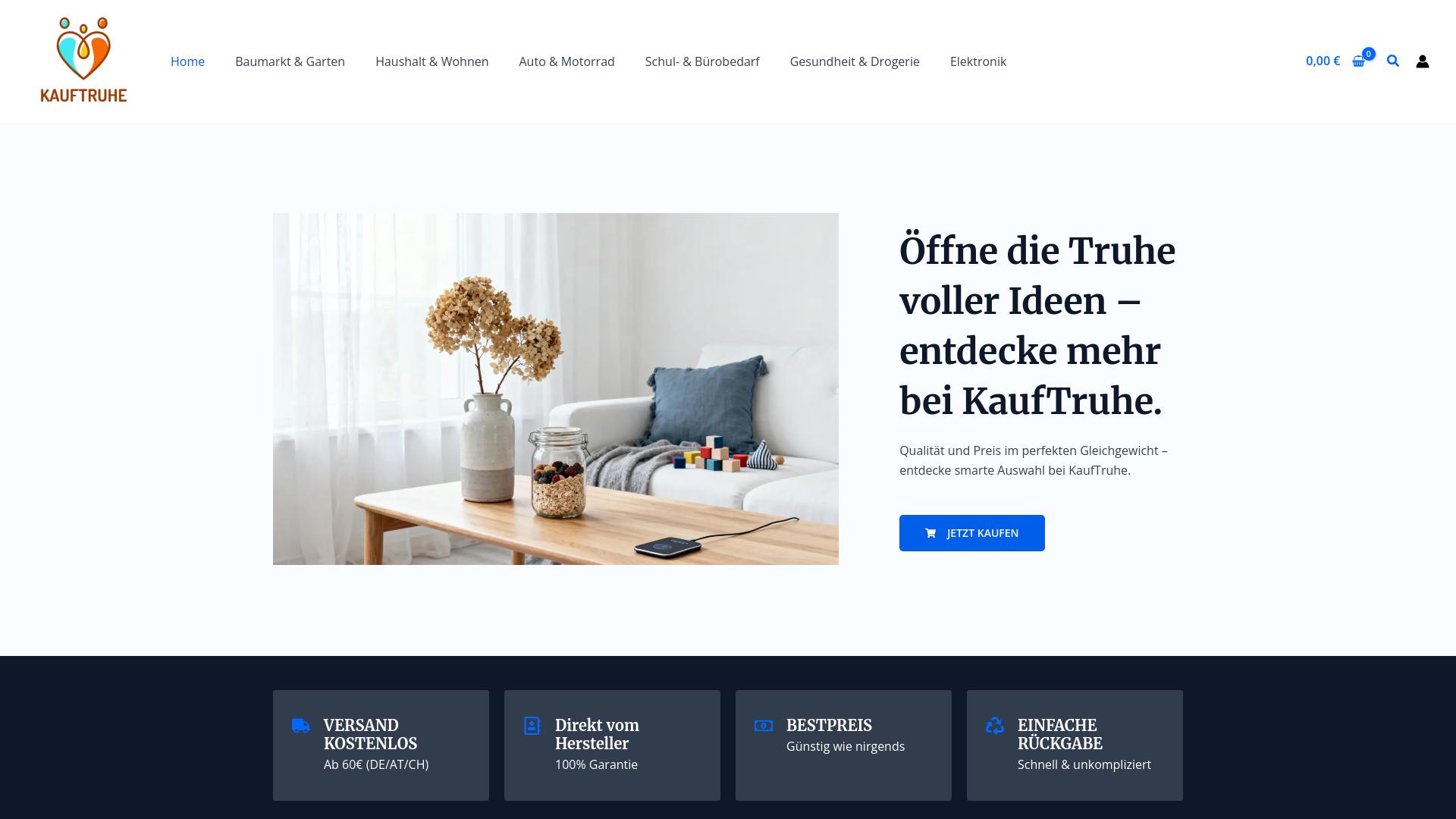 Screenshot kauftruhe.com