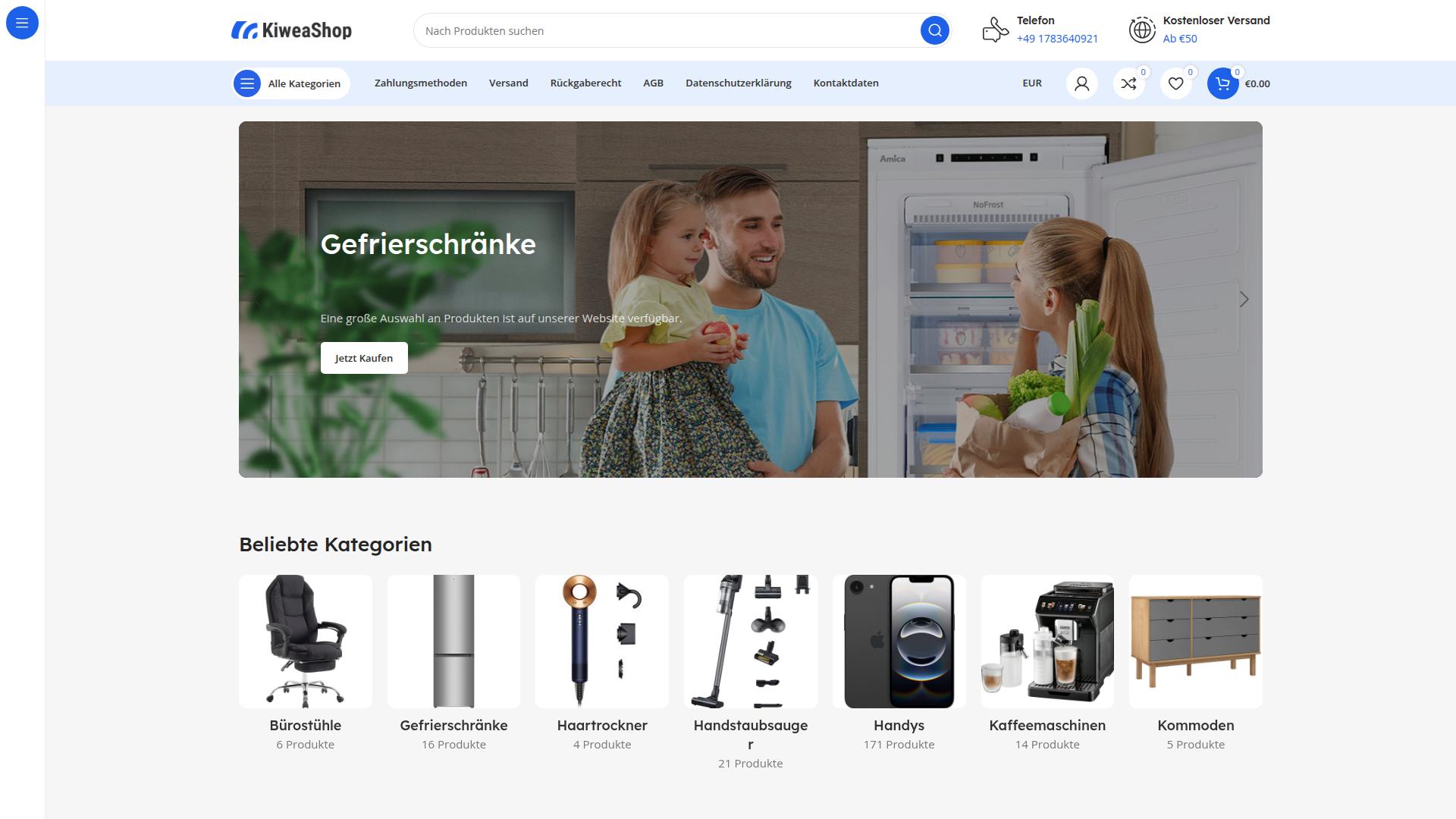Screenshot kiwea.shop