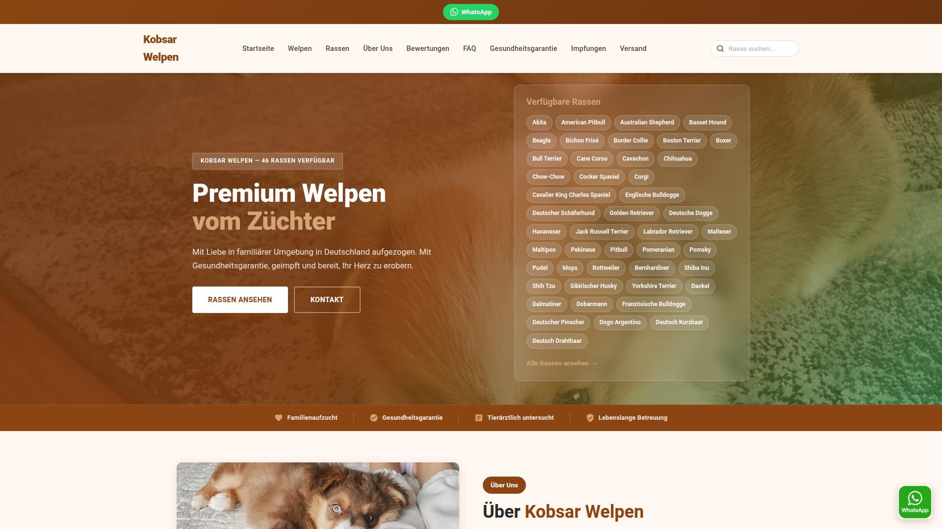 Screenshot kobsarwelpen.de