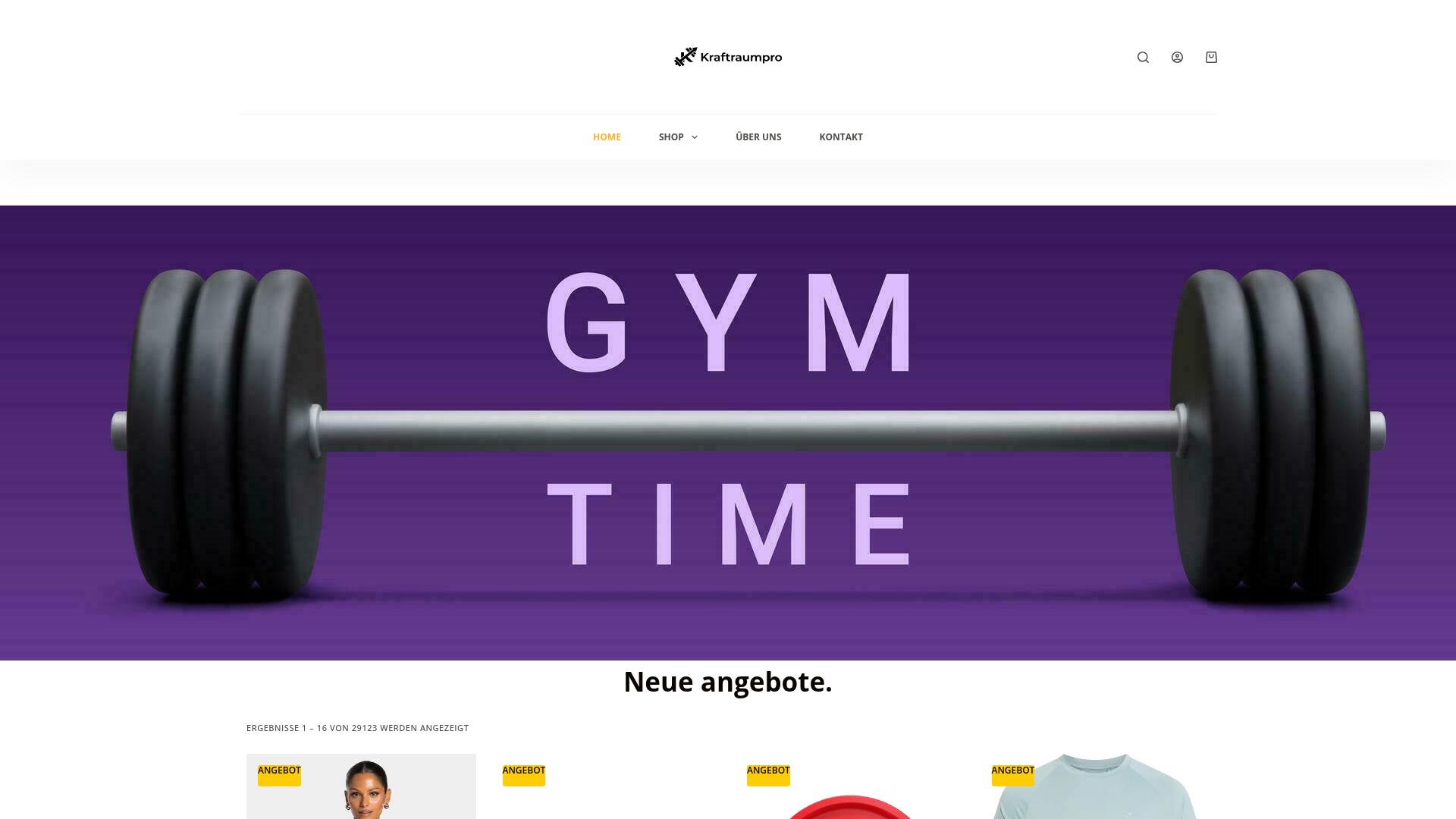 Screenshot kraftraumpro.com