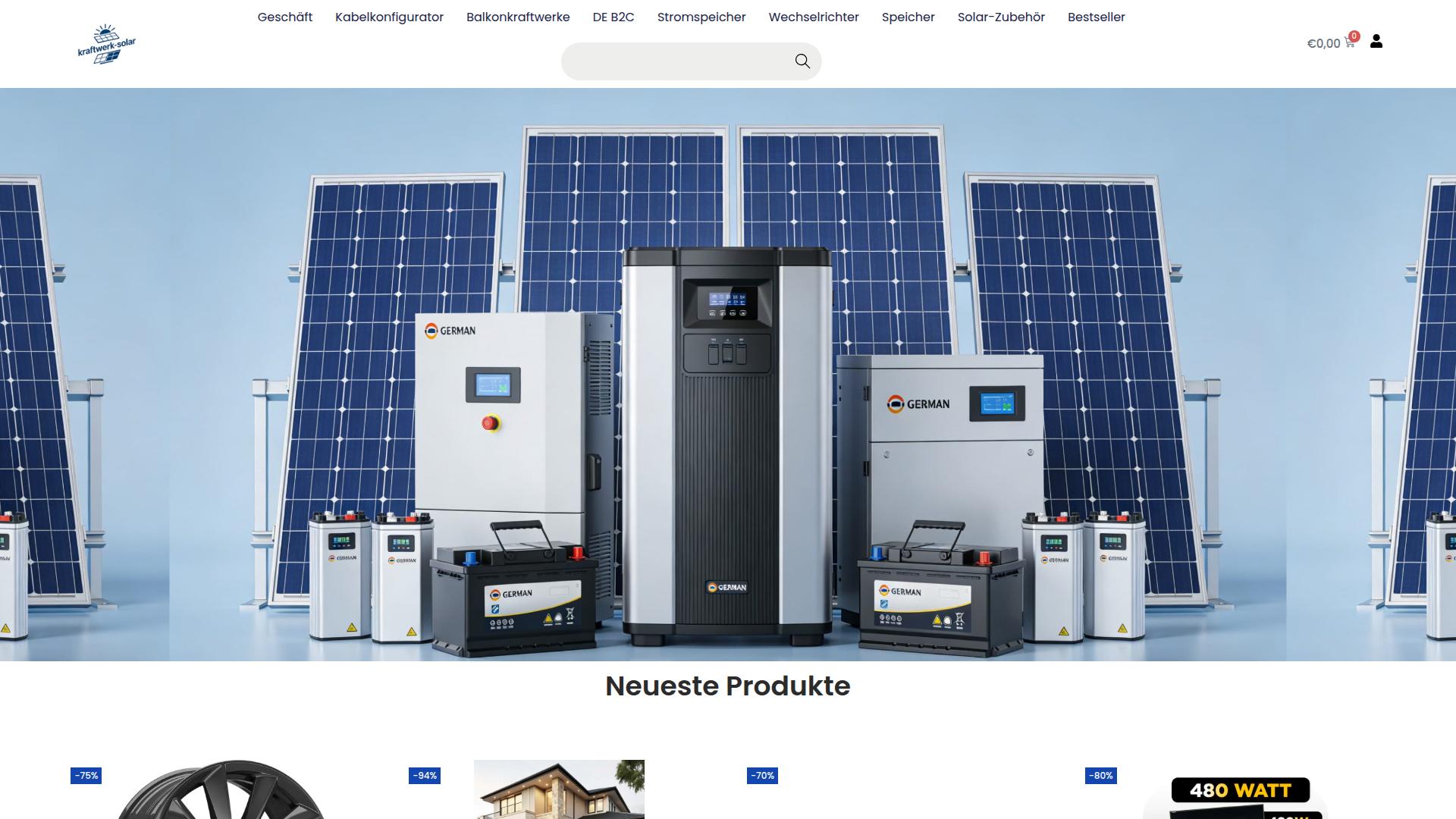 Screenshot kraftwerk-solar.com