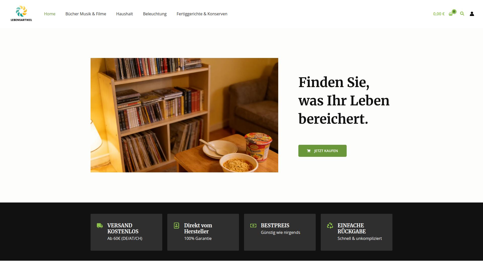 Screenshot lebensartikel.com