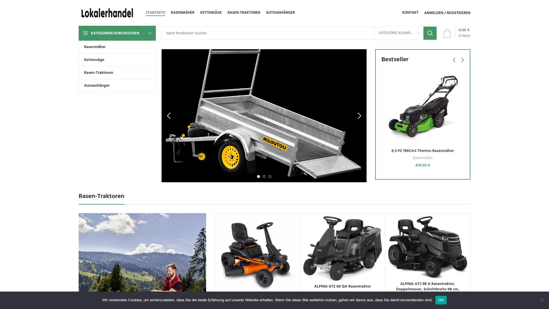 Screenshot lokalerhandel.com