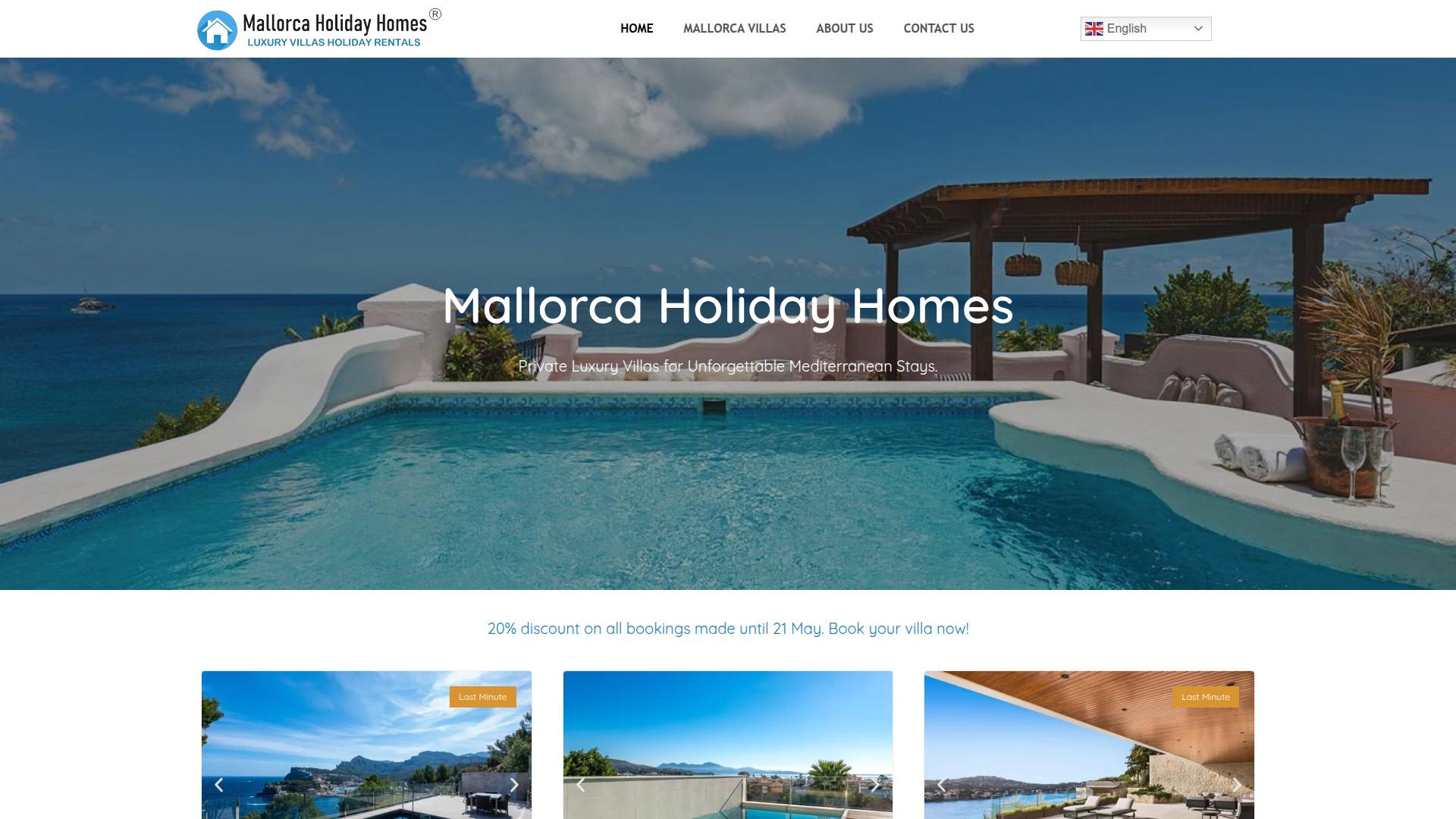 Screenshot mallorca-holidayhomes.com