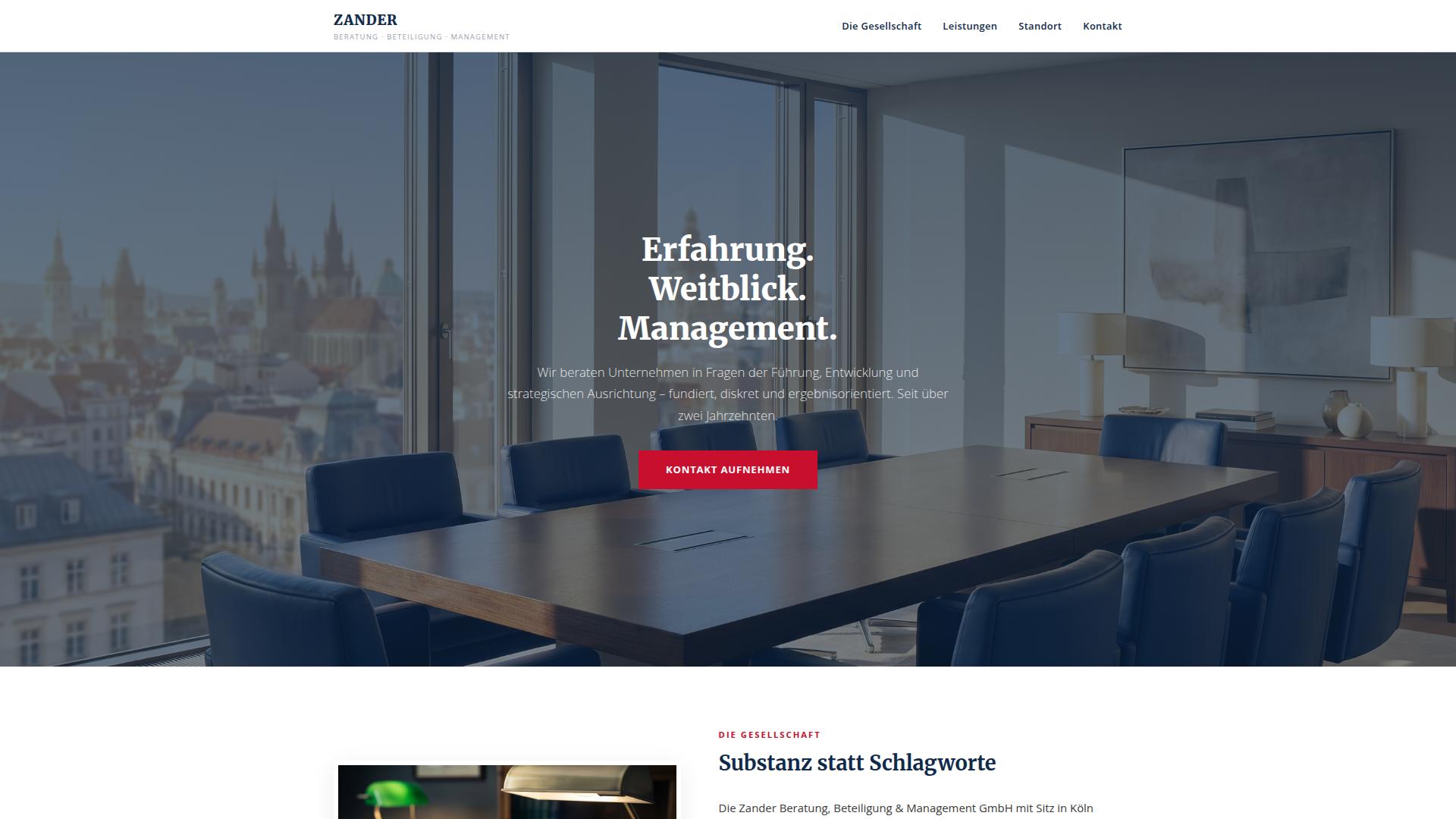 Screenshot management-zander.de