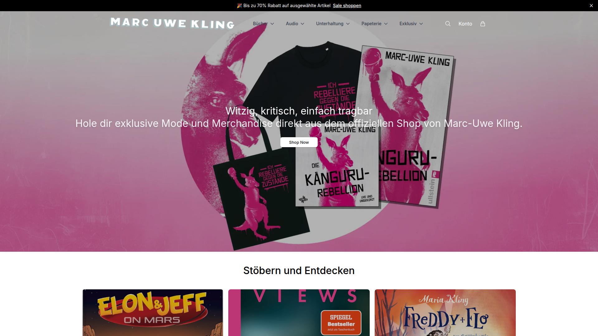 Screenshot marcuweklingboutique.shop