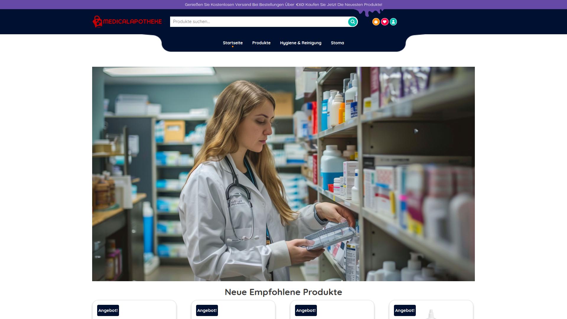 Screenshot medicalapotheke.com