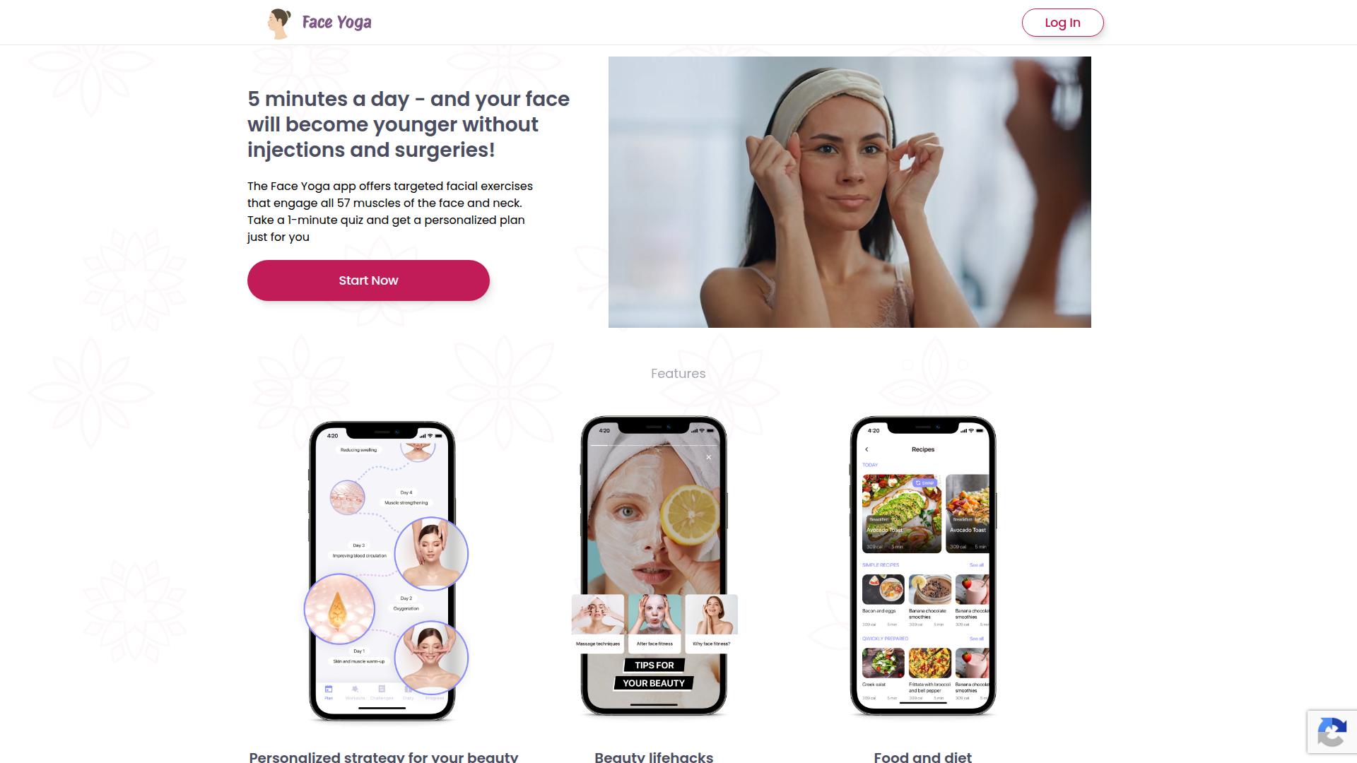 Screenshot mob.faceyoga.fit