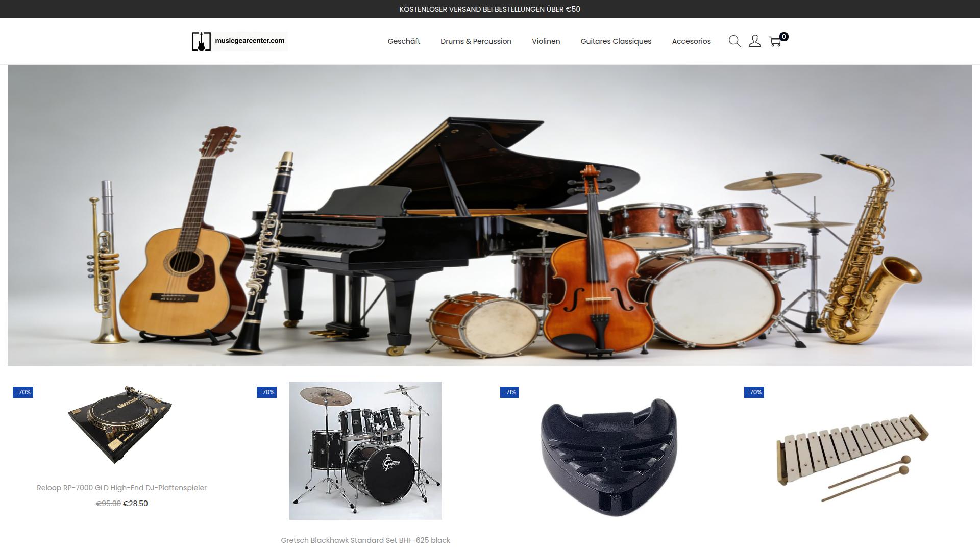 Screenshot musicgearcenter.com