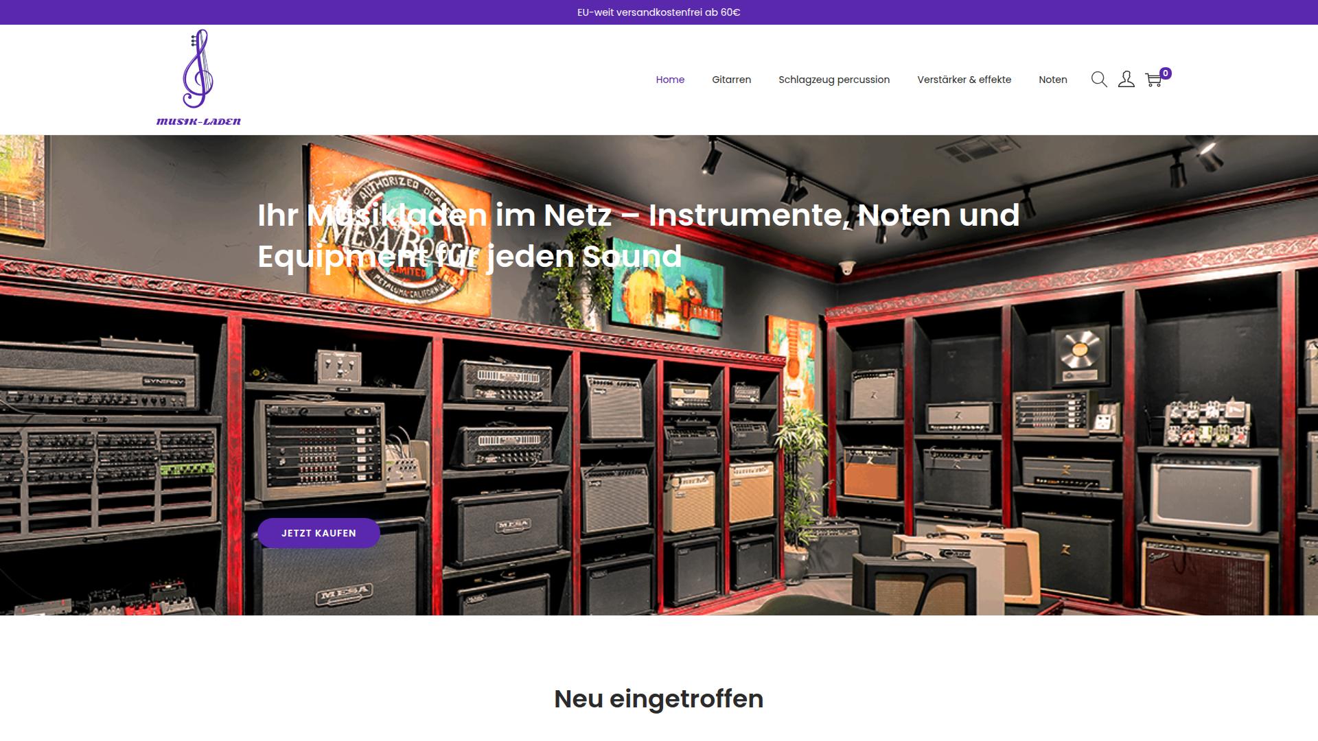 Screenshot musik-laden.com
