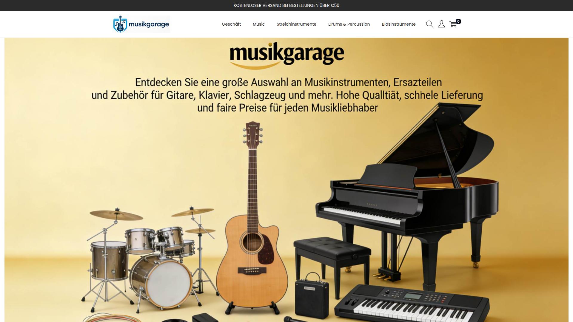 Screenshot musikgarage.com