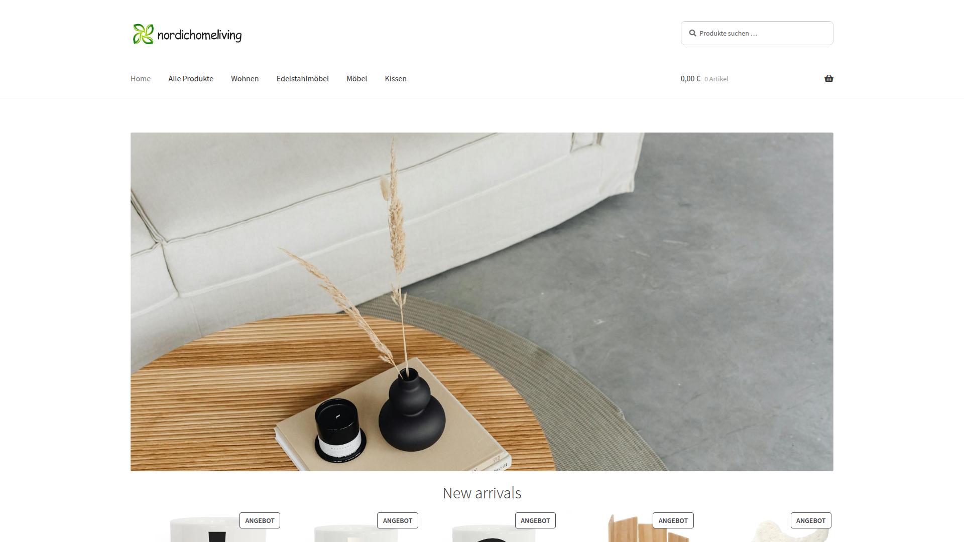 Screenshot nordichomeliving.com