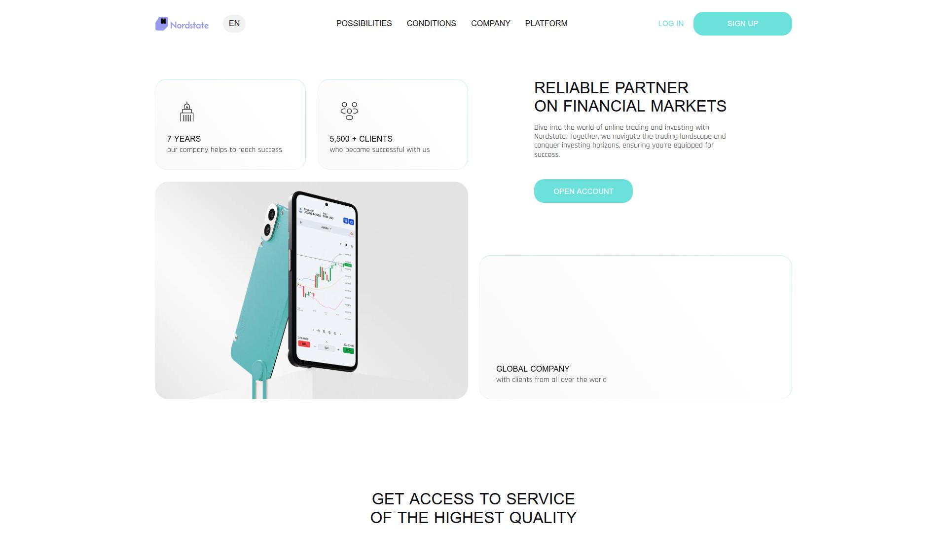 Screenshot nordstate.org