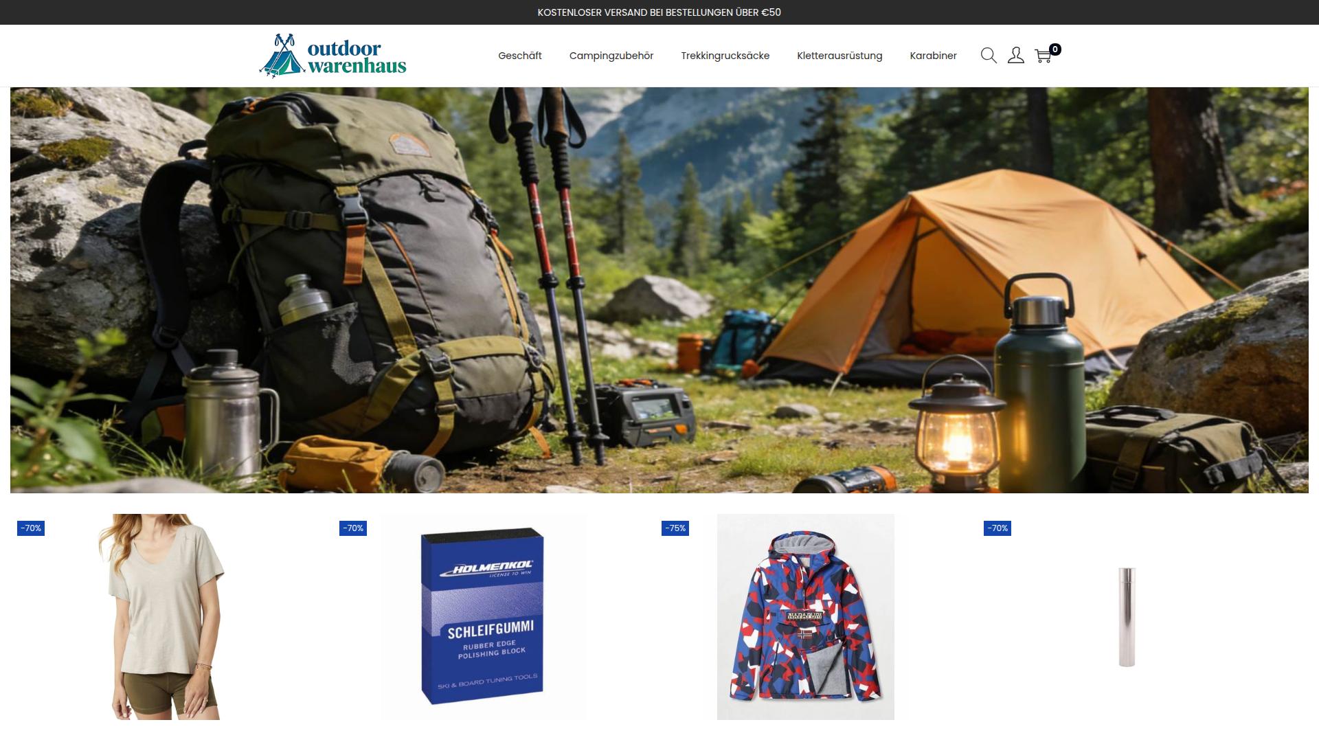 Screenshot outdoorwarenhaus.com
