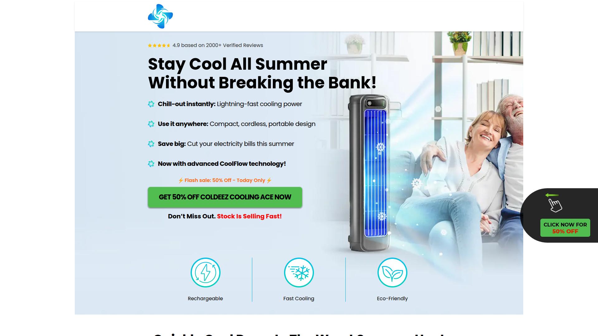 Screenshot portablecoolerpro.com
