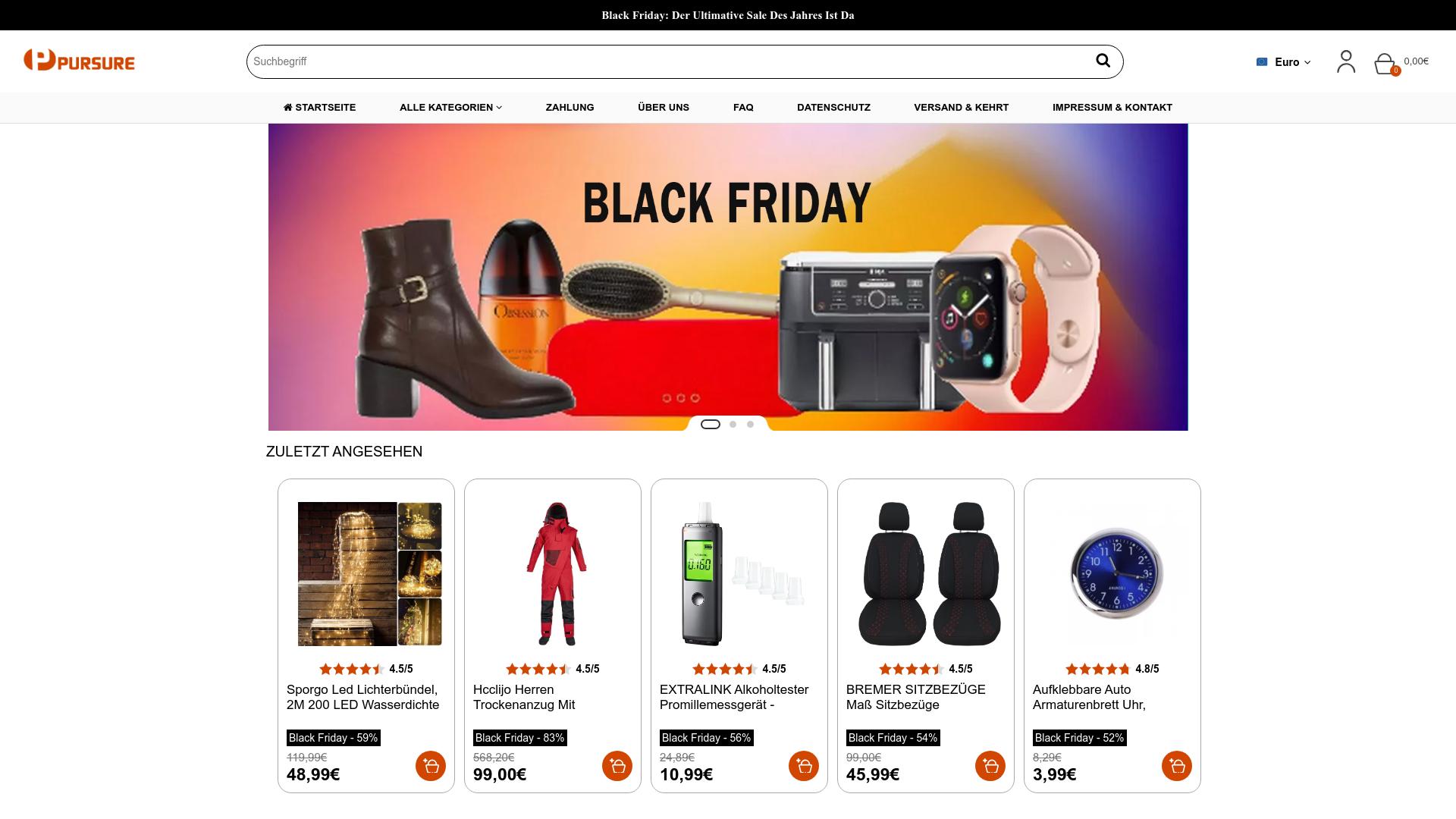 Screenshot pursure.com