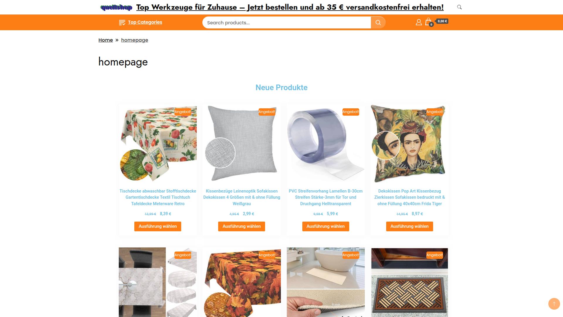 Screenshot quellshop.de