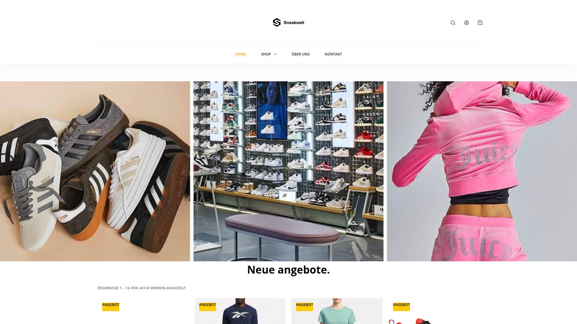 Screenshot sneakwelt.com