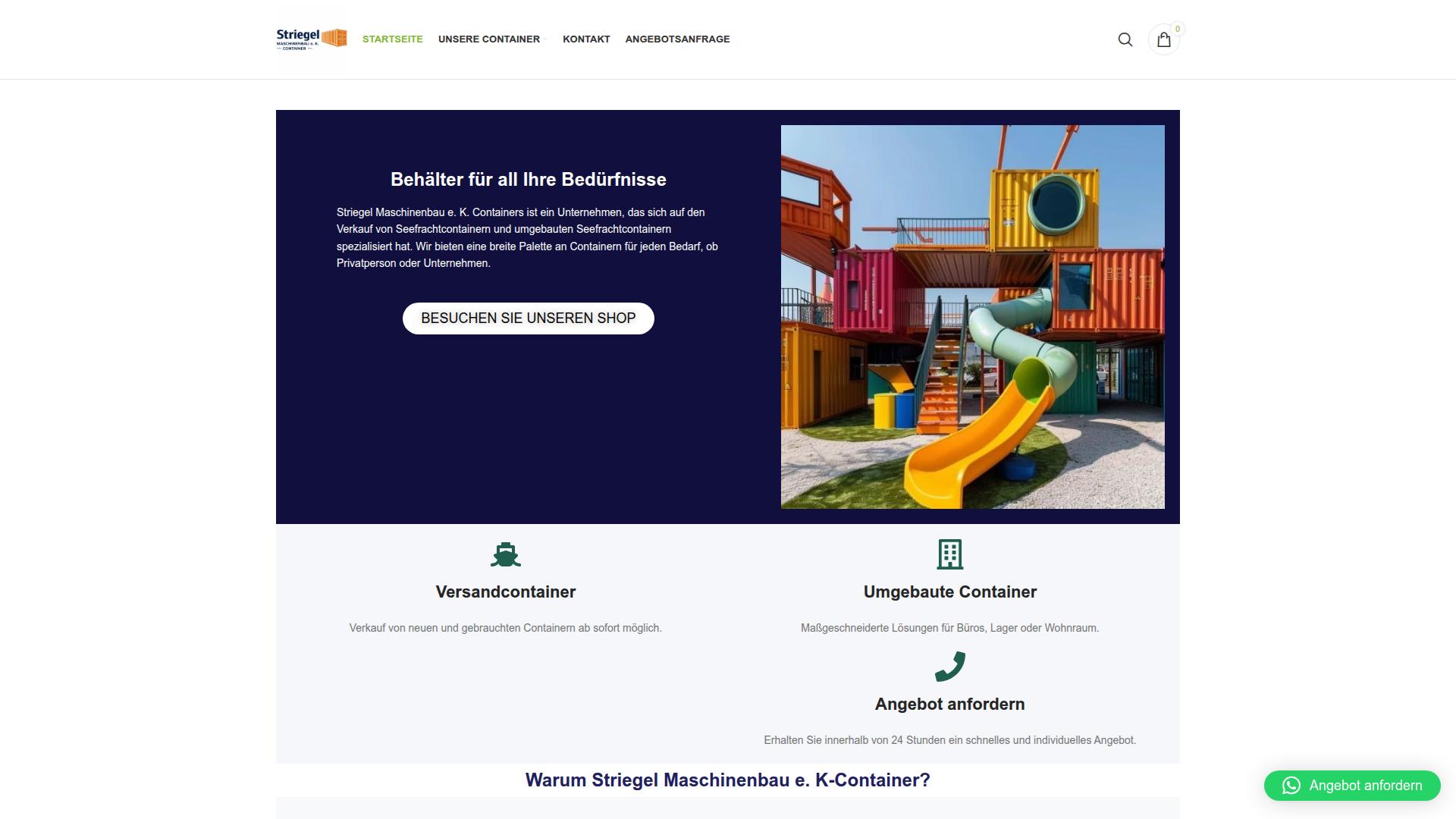 Screenshot striegel-k-containers.de
