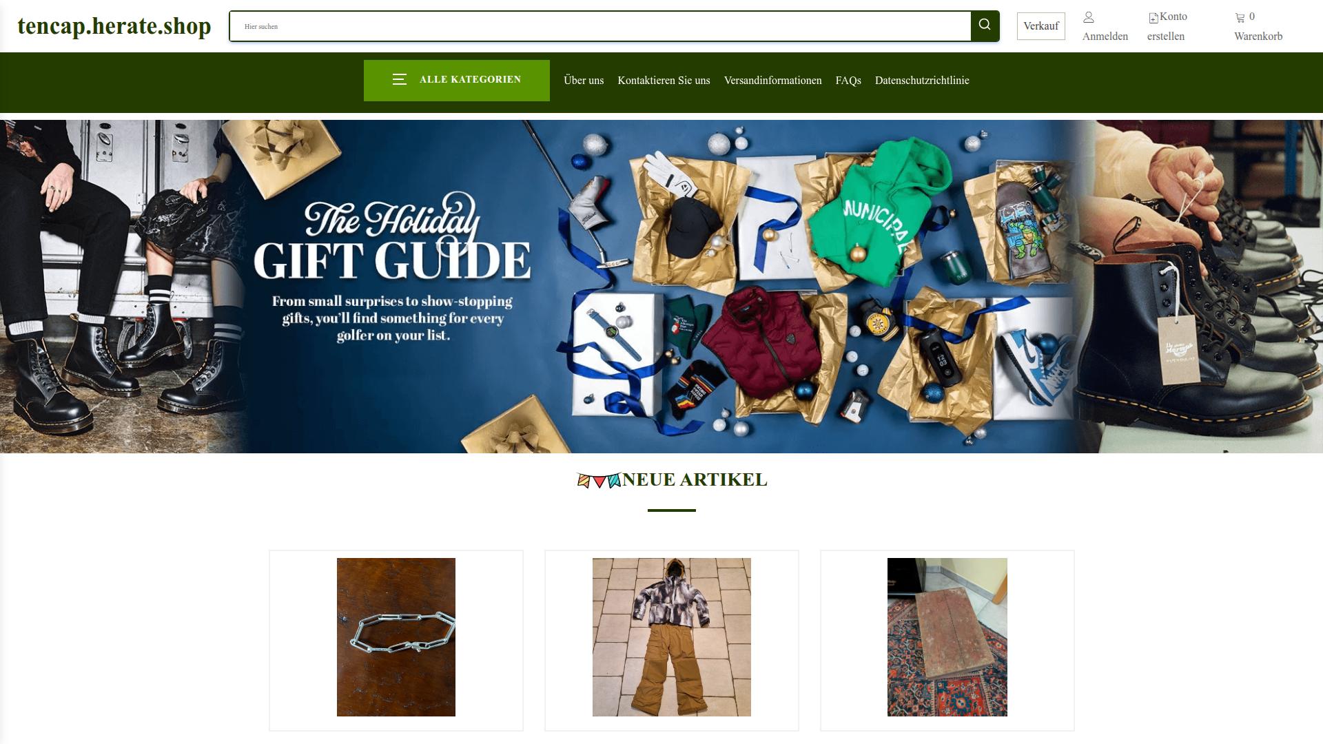 Screenshot tencap.herate.shop
