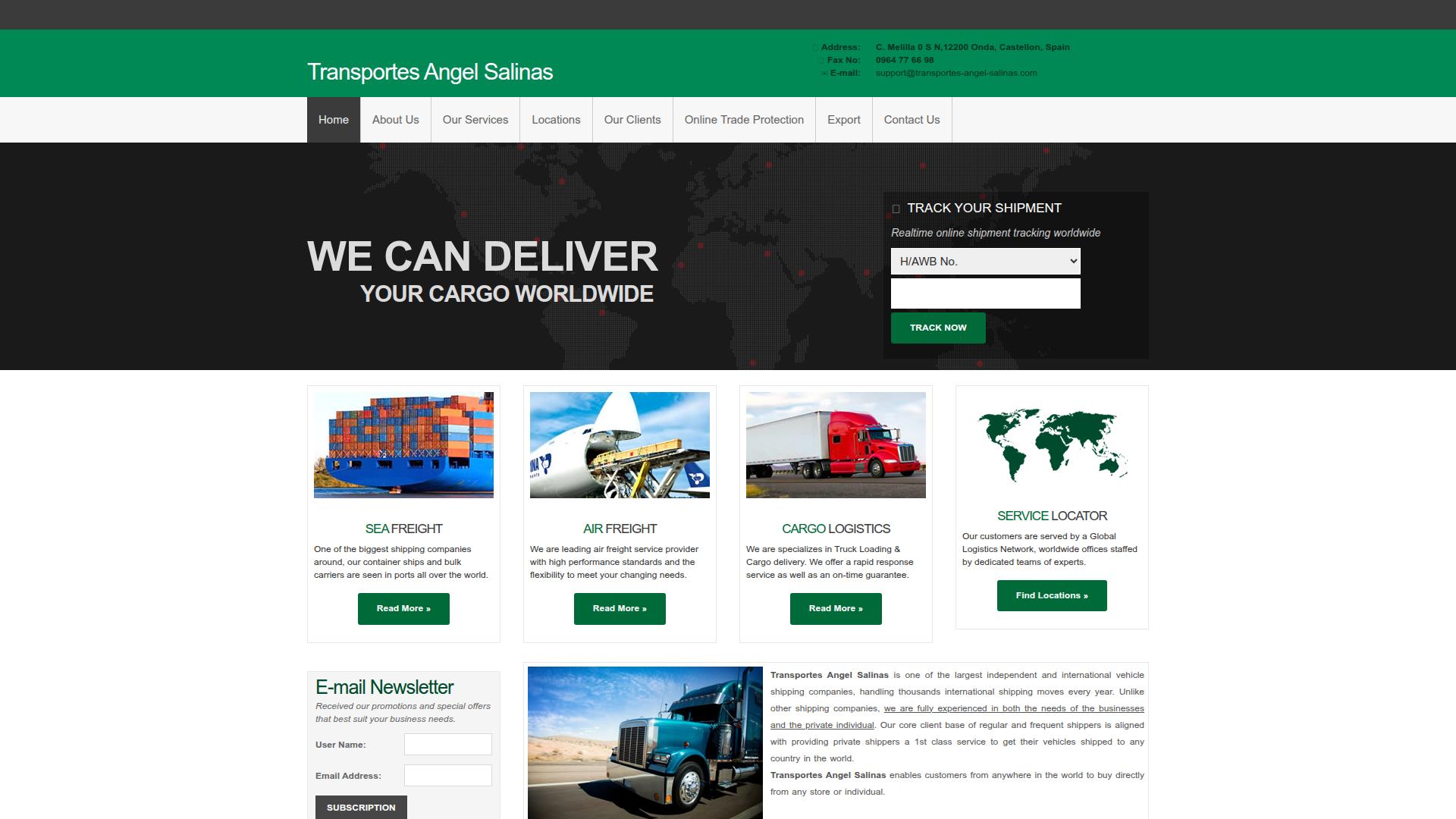 Screenshot transportes-angel-salinas.com
