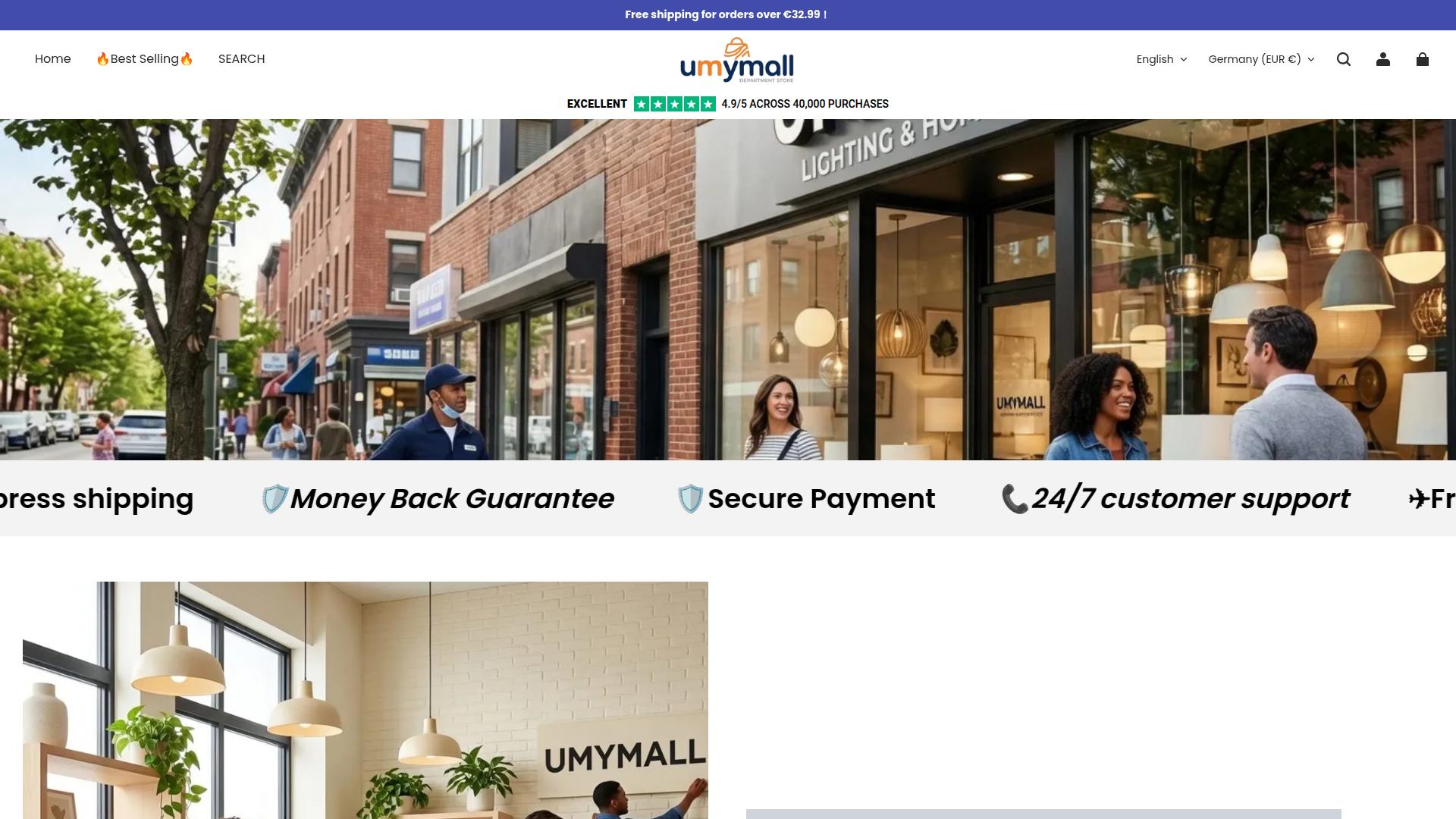 Screenshot umymall.com