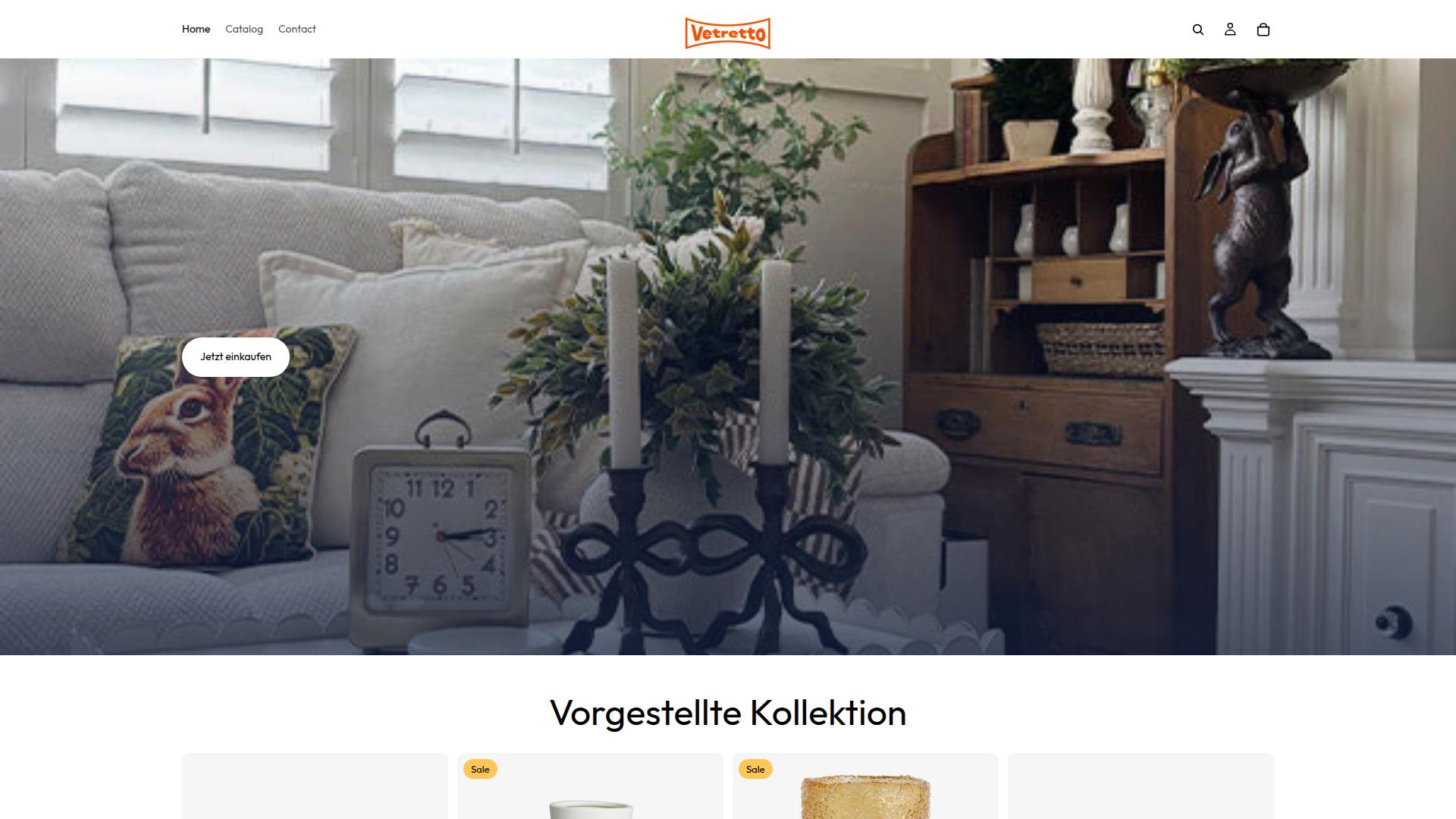 Screenshot vetretto.myshopify.com