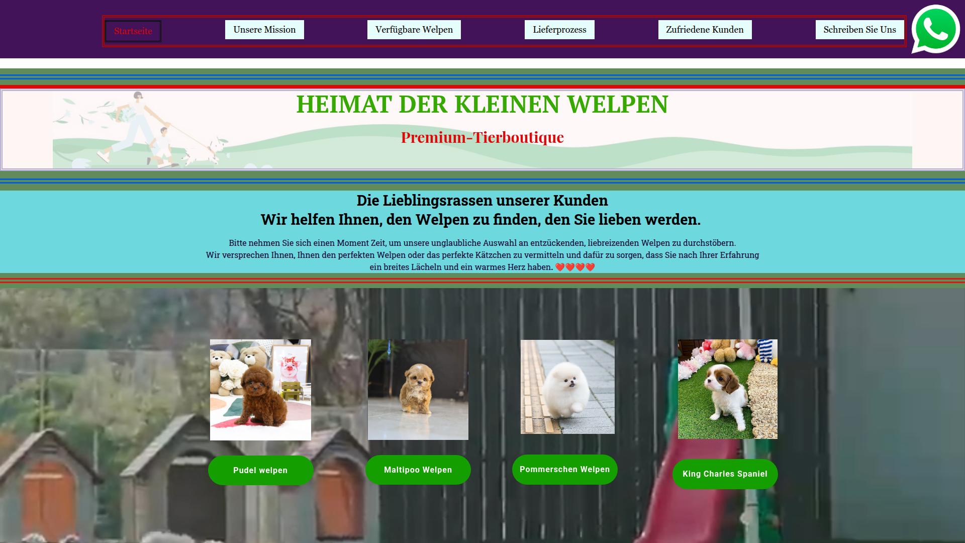 Screenshot welpentraum.de