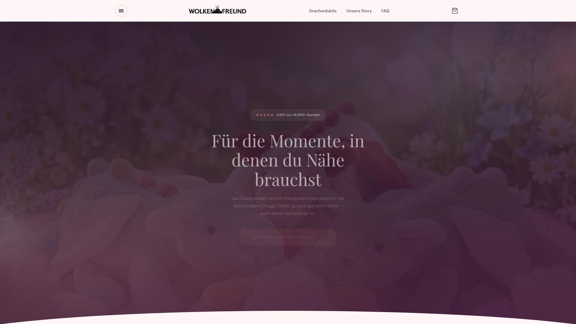 Screenshot wolkenfreund.de