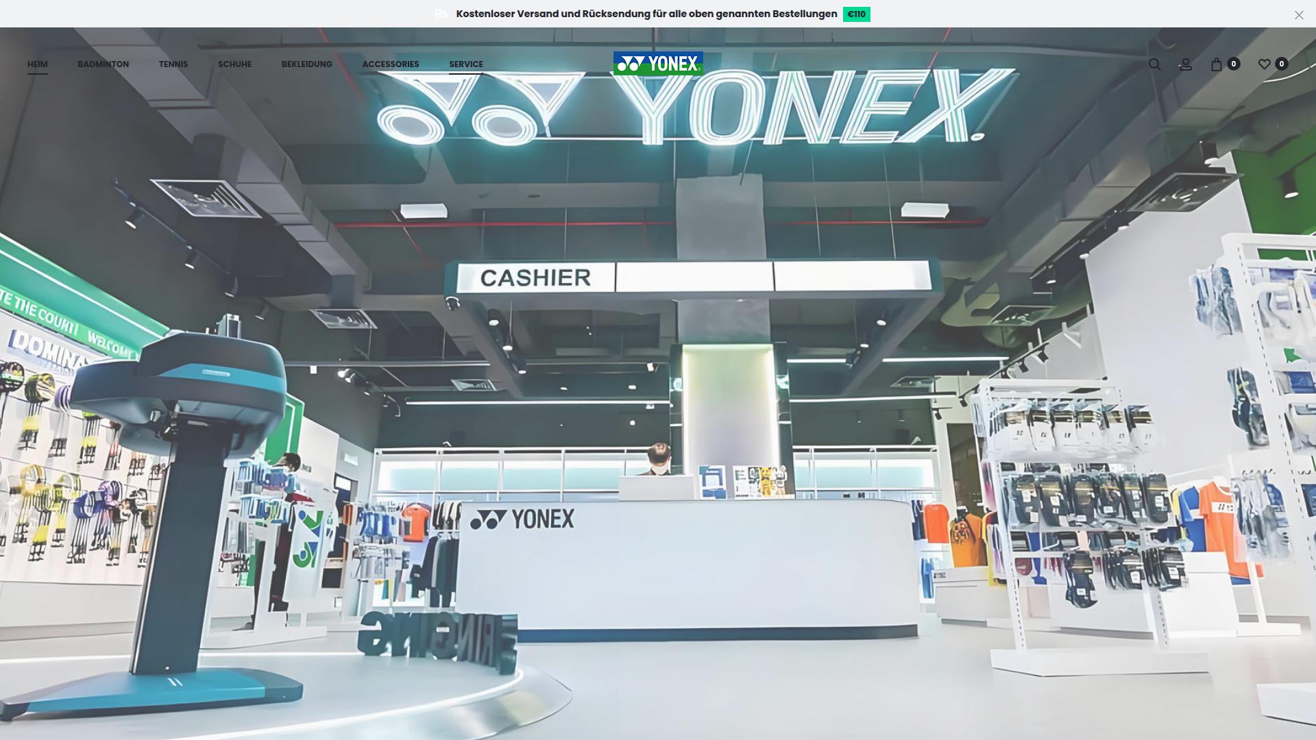Screenshot yonexs.at