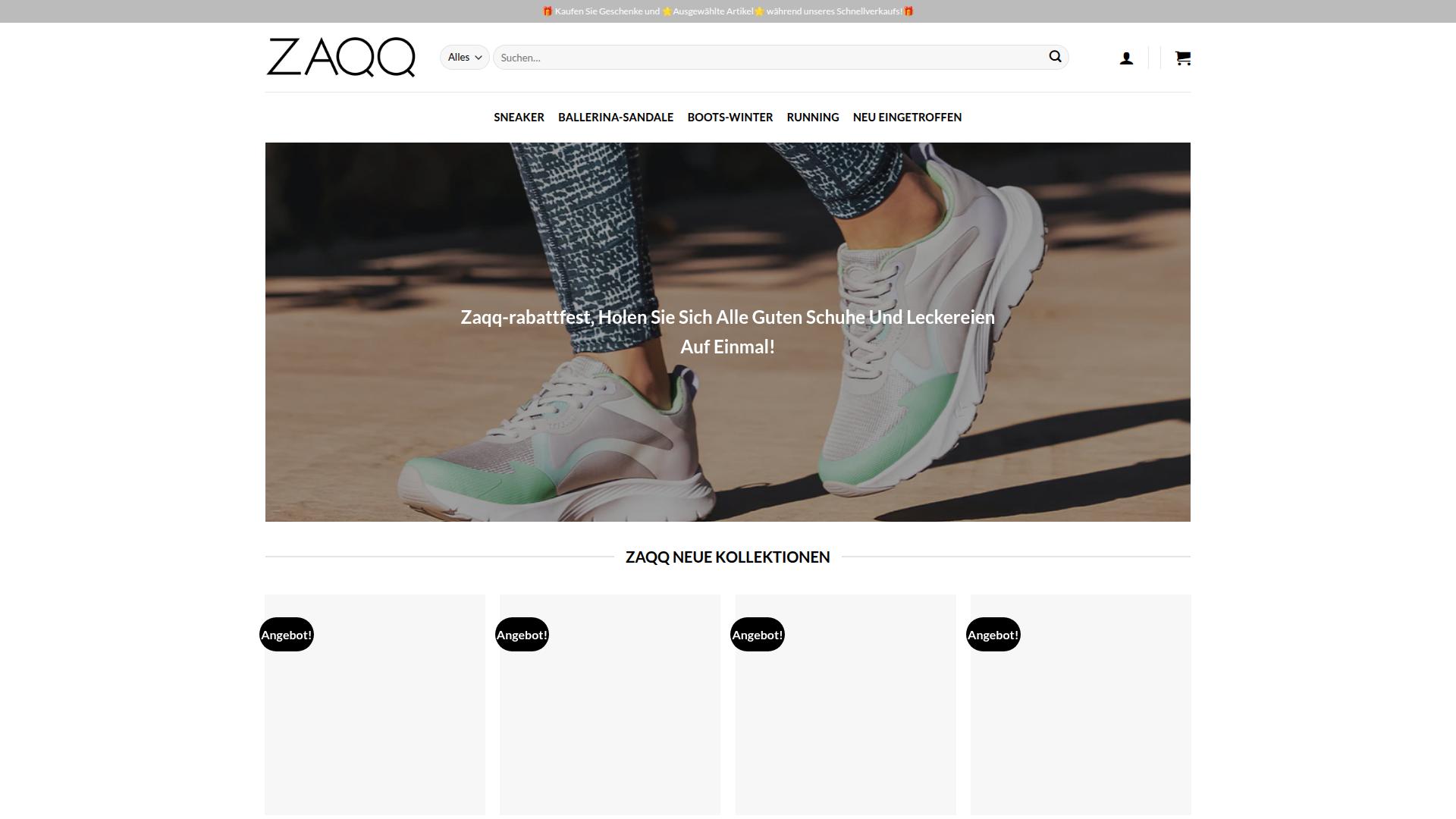 Screenshot zaqqshoes.com
