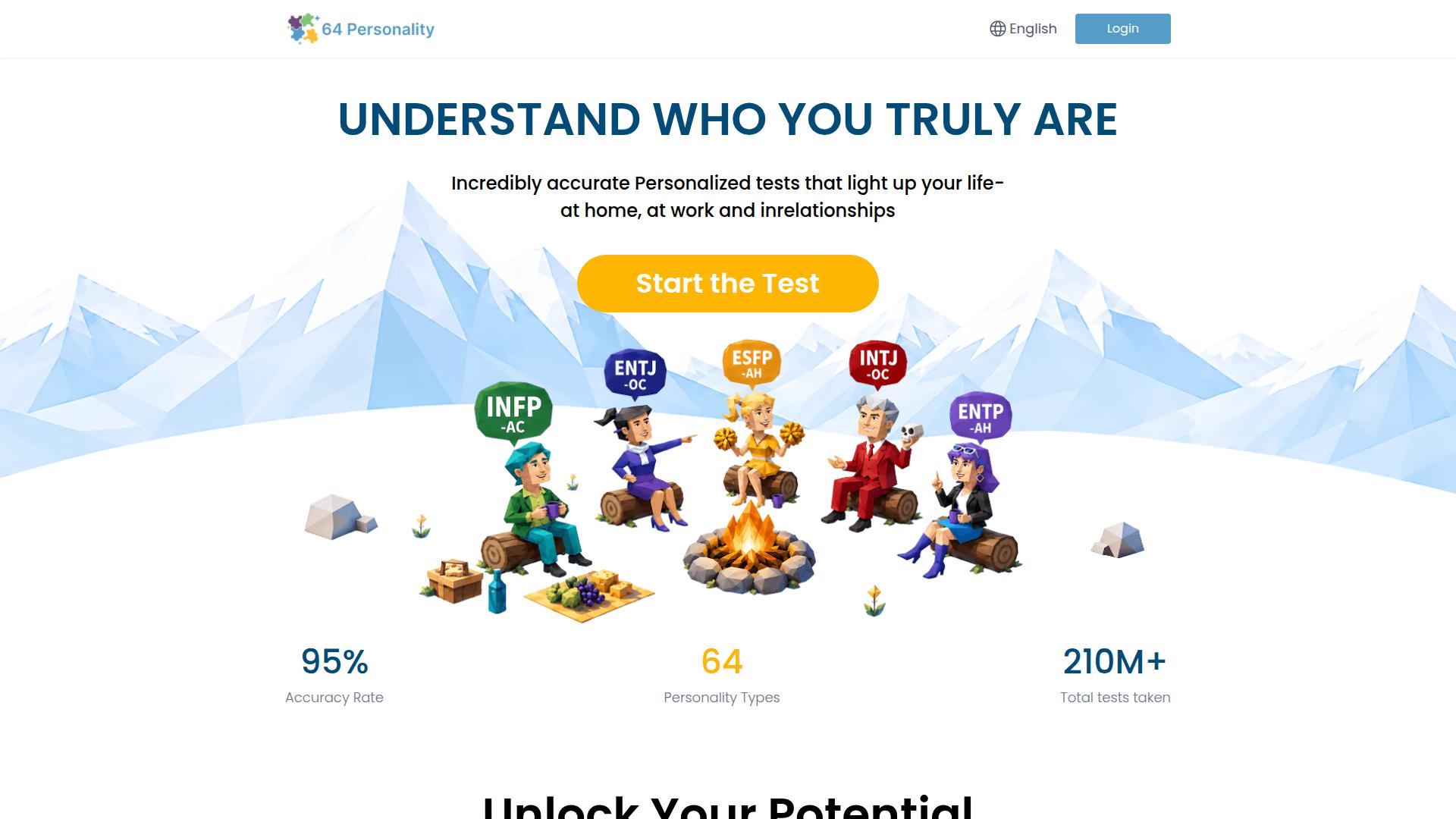 Screenshot 64personality.com