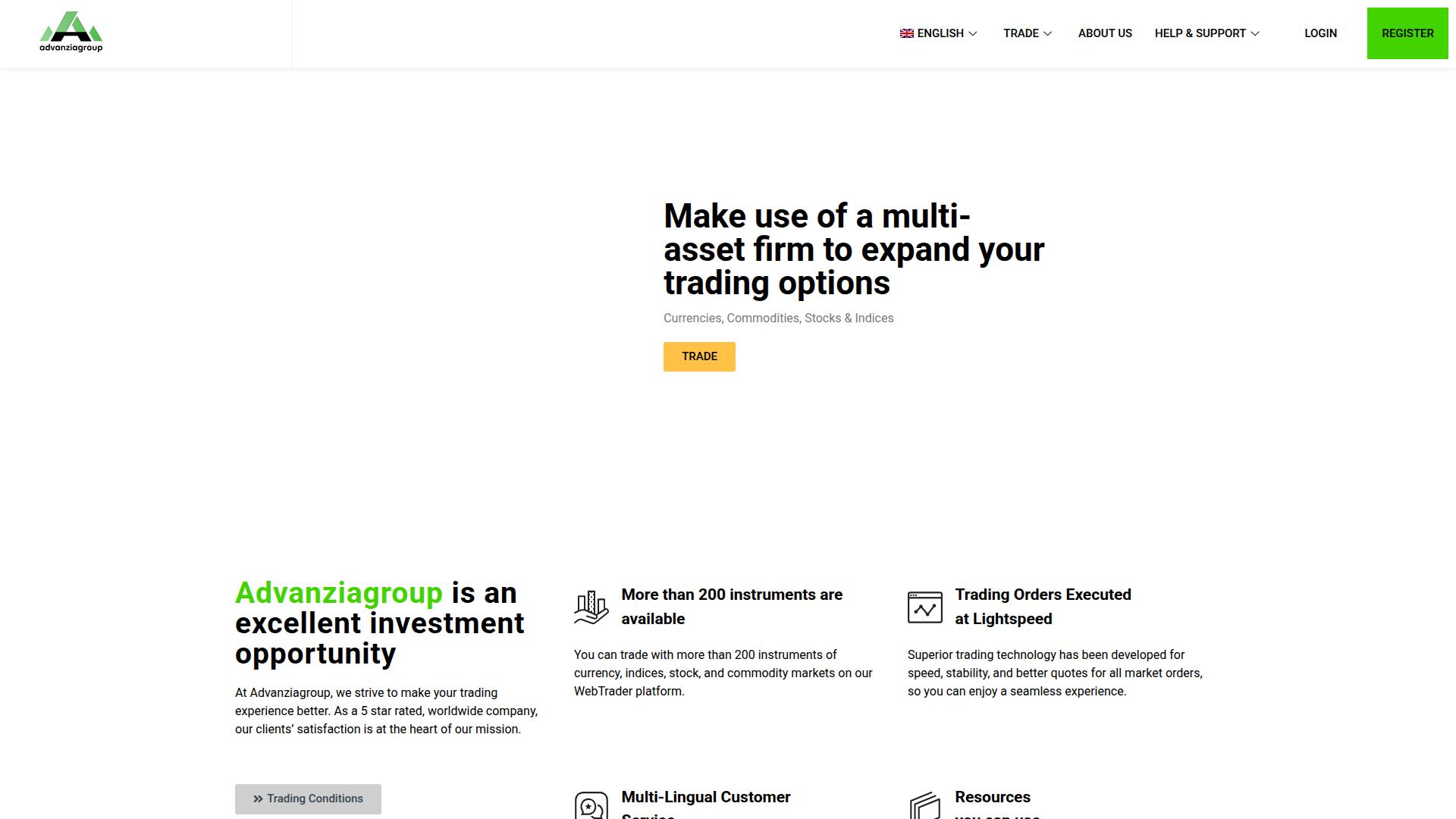 Screenshot advanziagroup.com