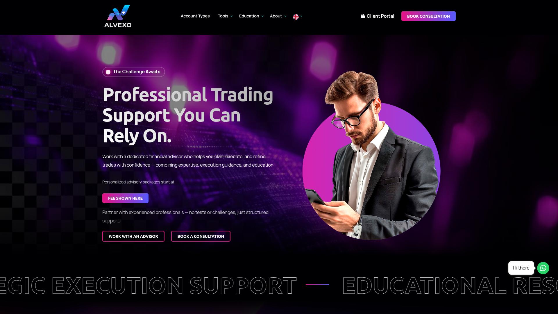Screenshot alvexo.io